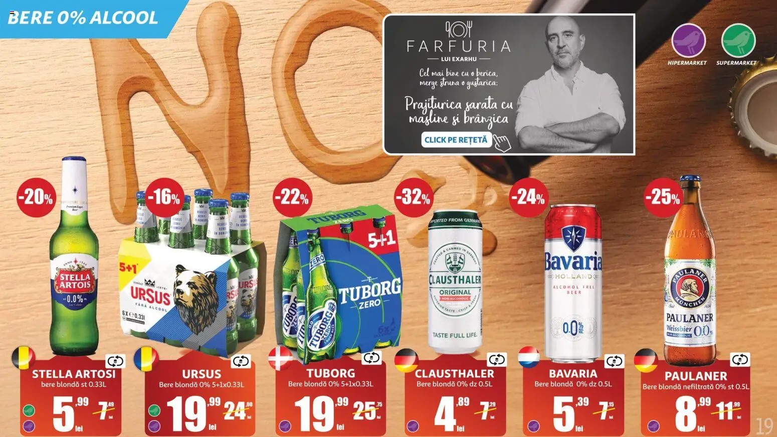Noul catalog Auchan – valabil de la 10.06.2026 | Pagină: 19 | Produse: Măsline, Bere