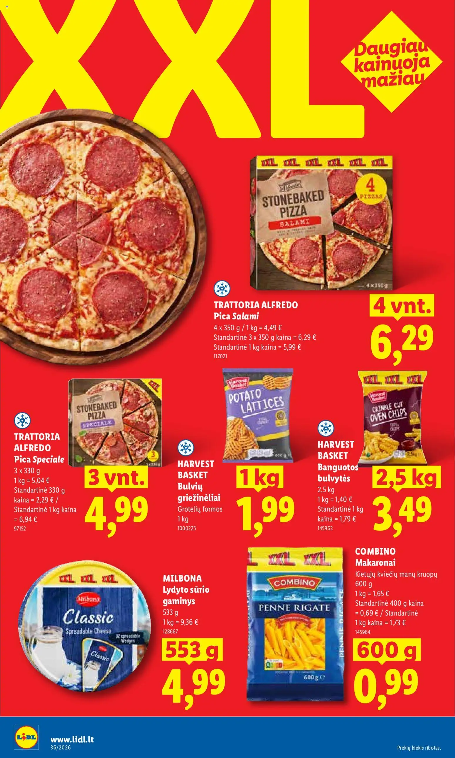LIDL akcijos nuo 2026.08.31 | Puslapis: 32 | Prekių: Pica, Makaronai