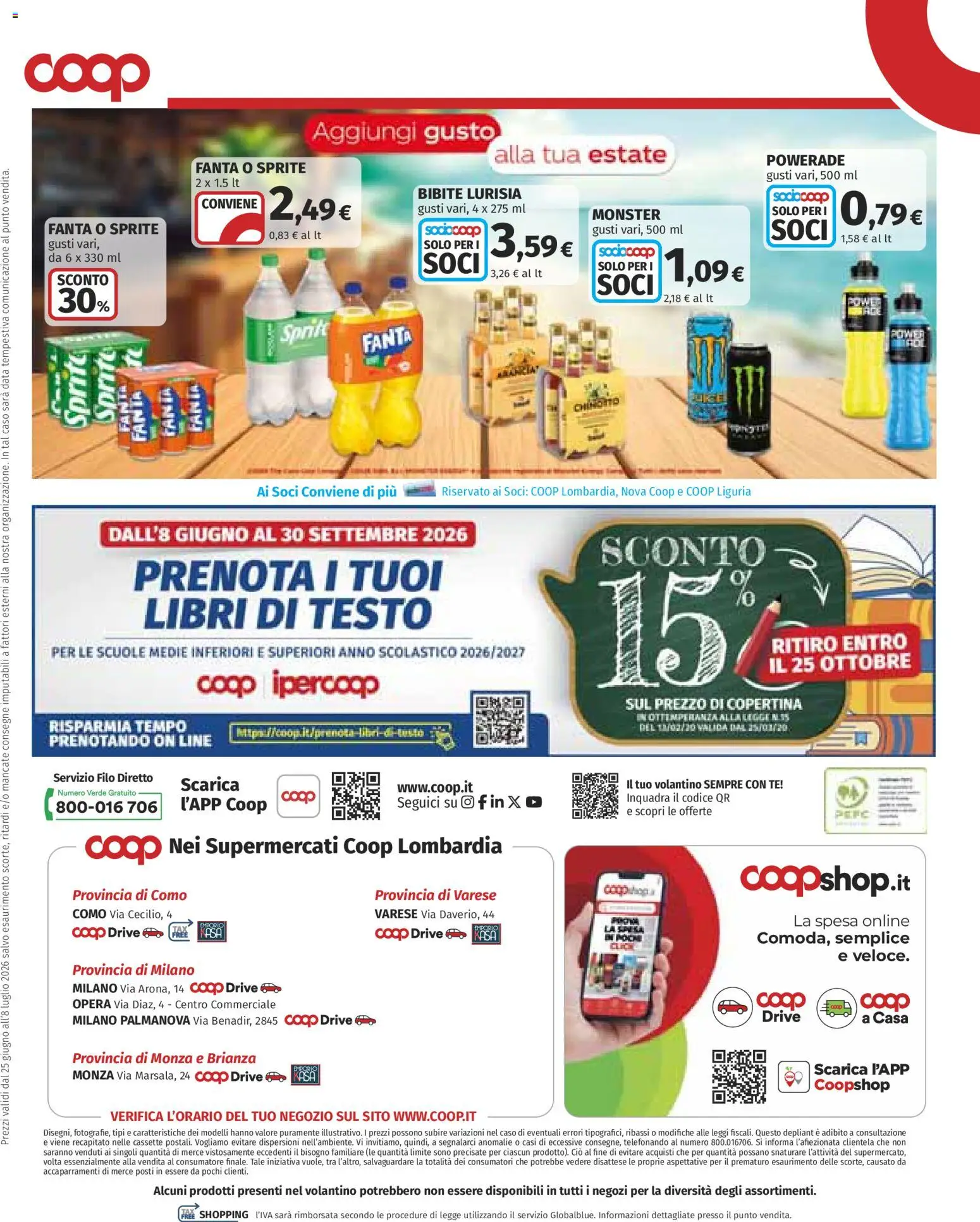 Volantino COOP del 25/06/2026 | Pagina: 31 | Prodotti: Tè, Data, Bibite, Fanta