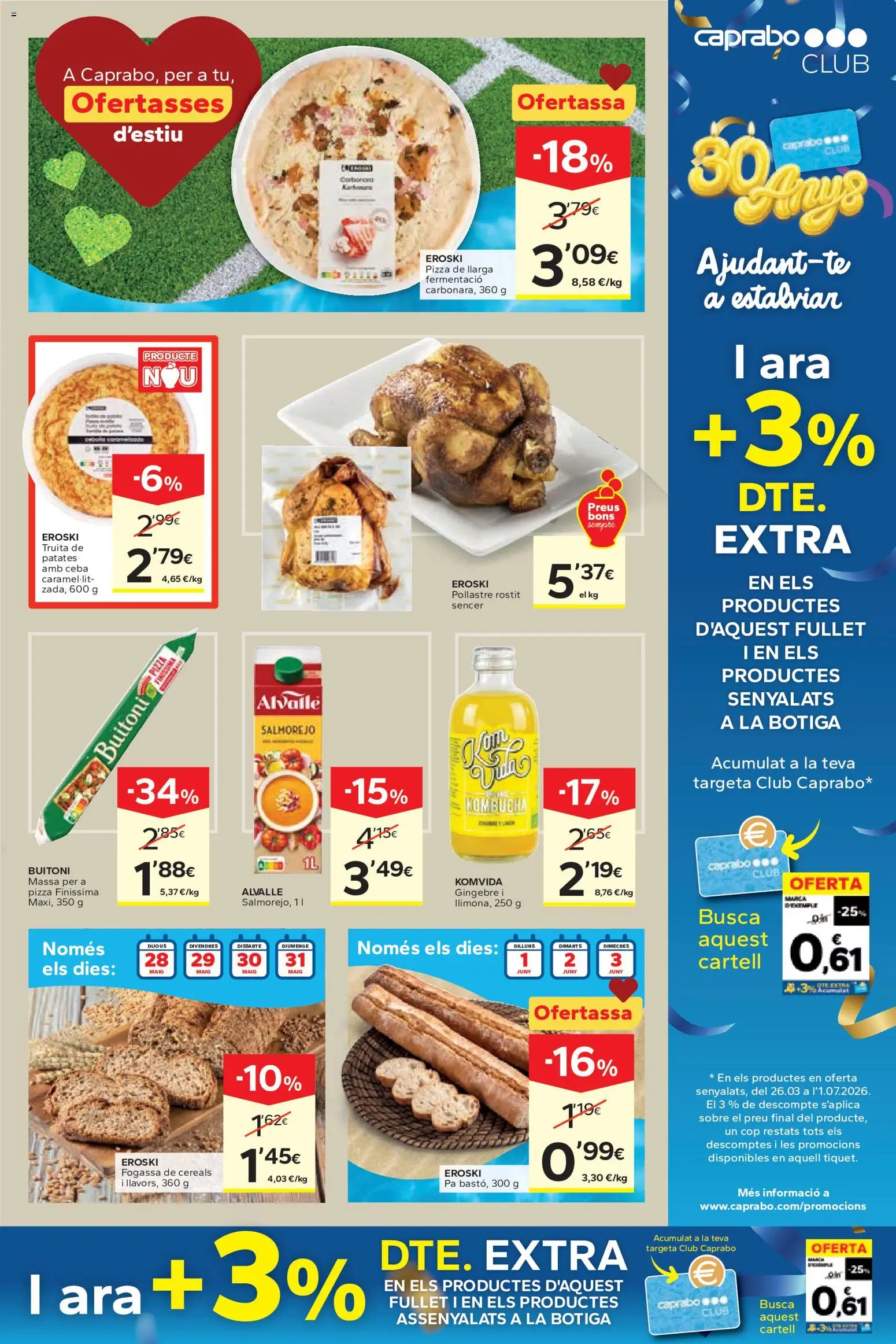 Caprabo Ofertasses d'estiu │ válido desde el 28.05.2026 | Página: 5 | Productos: Pizza