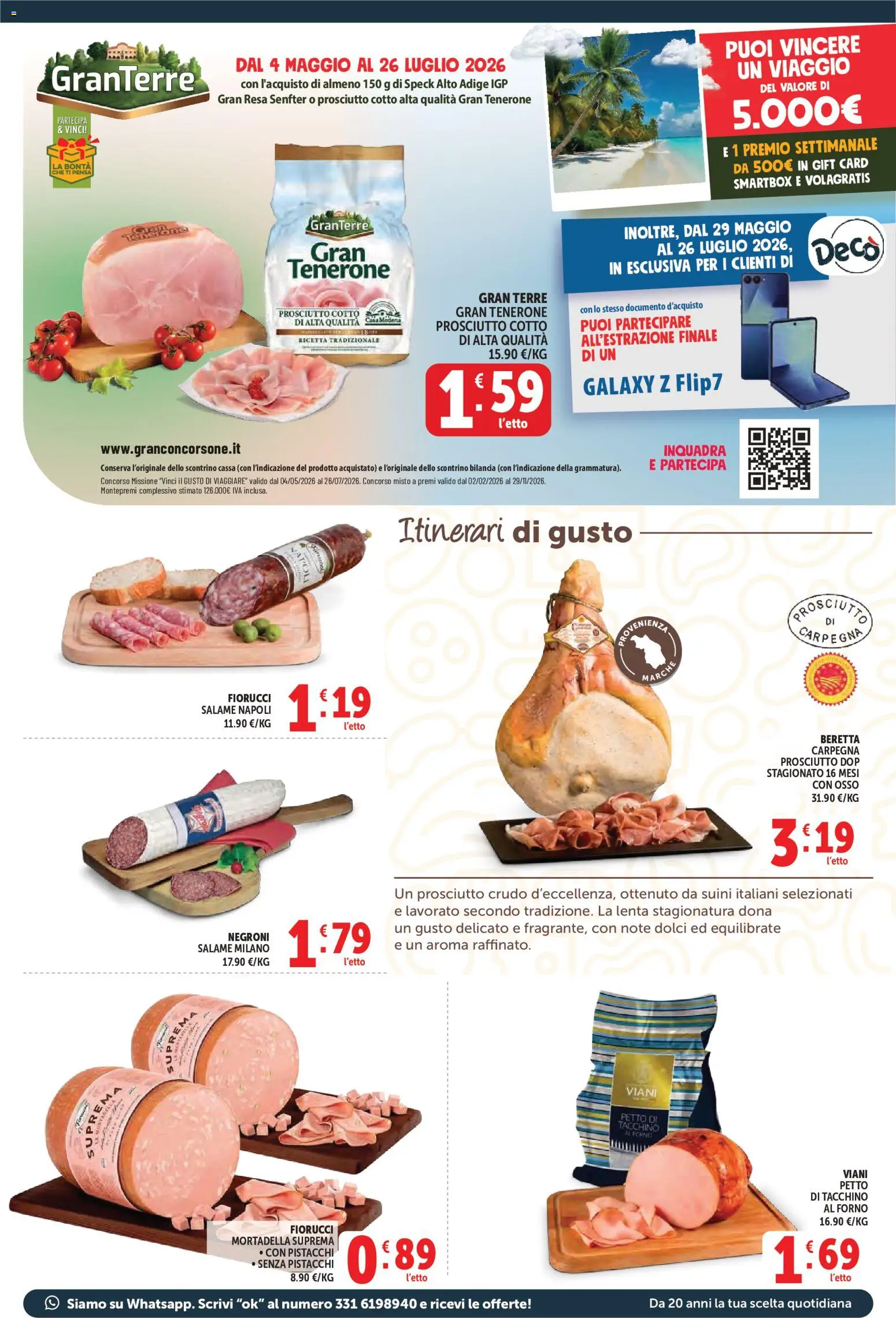 Volantino Decò del 08.06.2026 | Pagina: 3 | Prodotti: Speck, Tacchino, Prosciutto, Mortadella