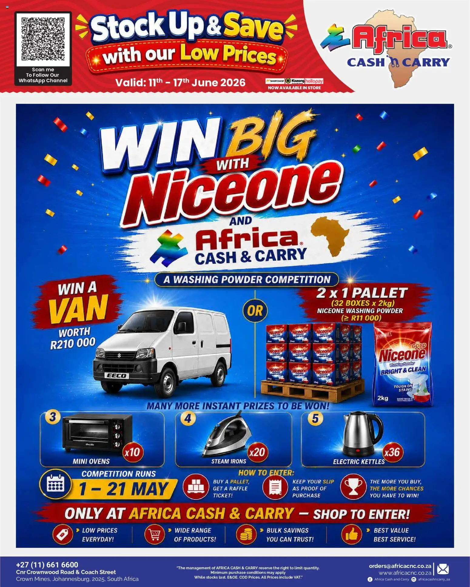 New Africa Cash & Carry catalogue – valid from 11.06.2026 | Page: 18 | Products: Powder, Stock, Washing powder