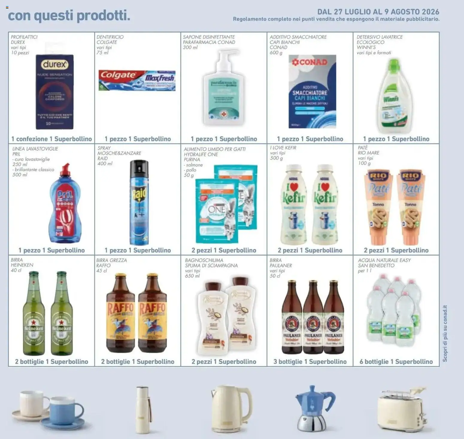 Volantino Conad del 29/07/2026 | Pagina: 37 | Prodotti: Sapone, Dentifricio, Acqua, Acqua naturale
