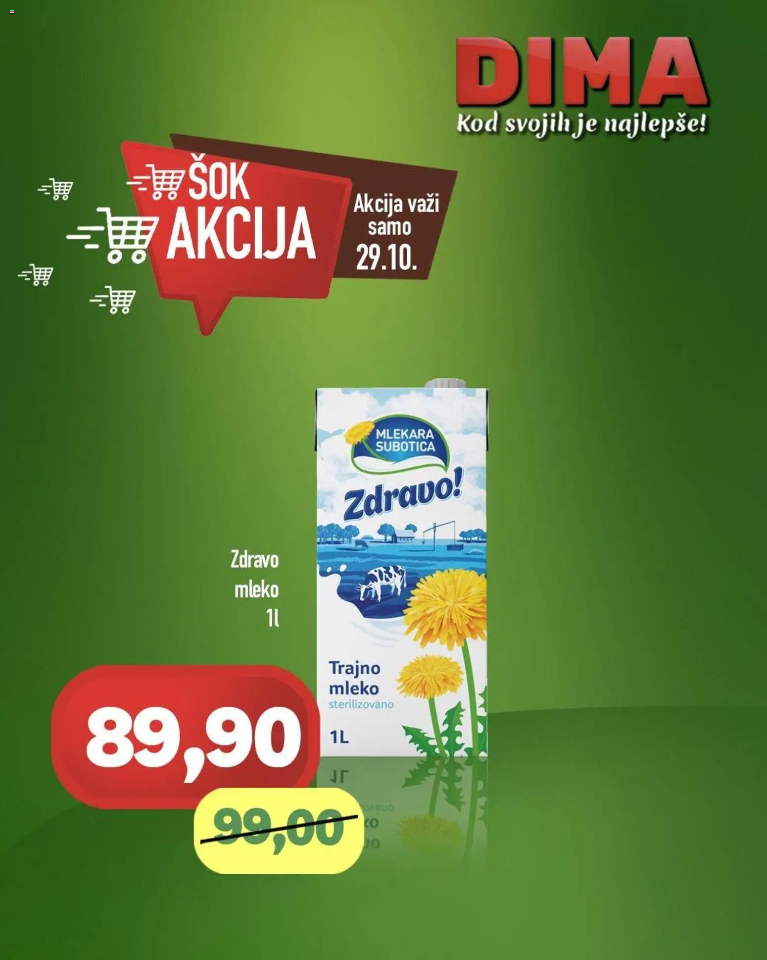 VP Dima katalog - važi od 29.10.2026 | Strana: 1 | Proizvode: Mleko, Sok