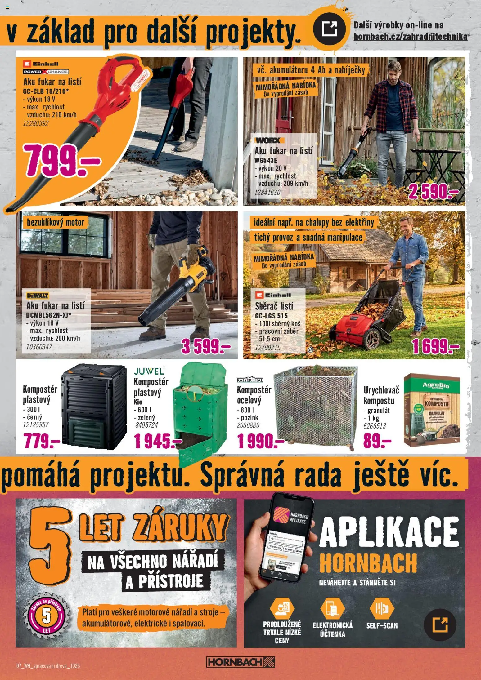 HORNBACH leták - Zpracování dřeva od 30.09.2026 | Strana: 7 | Produkty: Dewalt, Kompostér, Nářadí, Koš