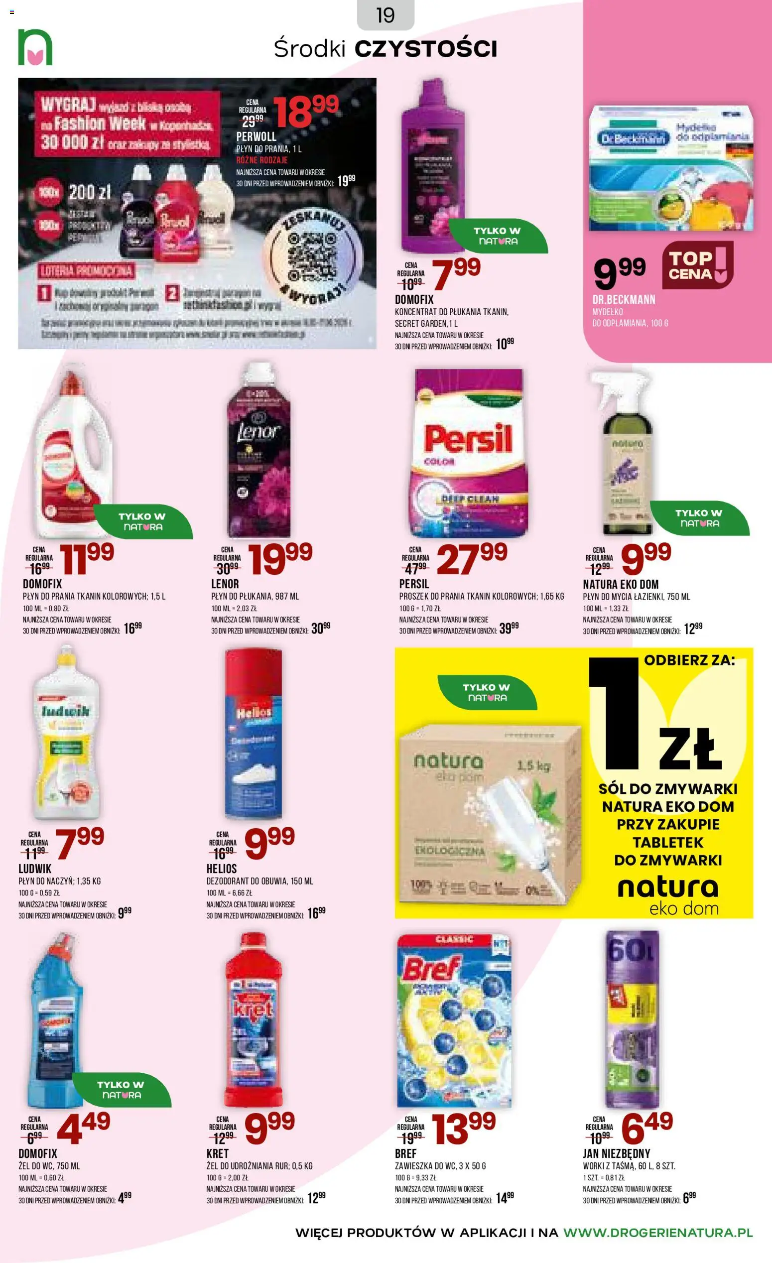 Drogerie Natura gazetka od 03.06.2026 | Strona: 19 | Produkty: Persil, Cleaner, Red label, Dezodorant
