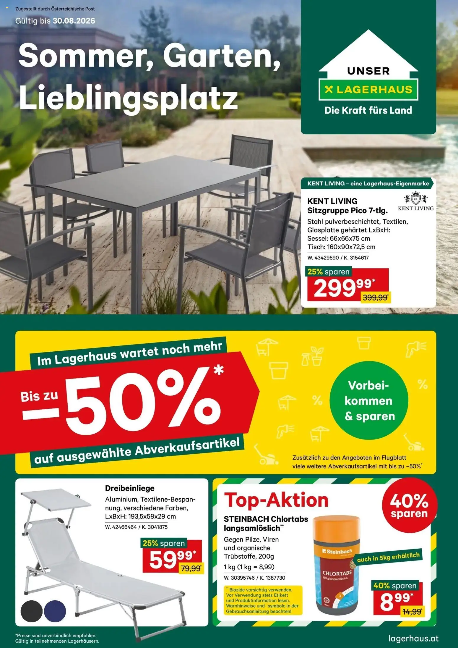 Lagerhaus - Wochen Angebote gültig ab 17.08.2026 | Seite: 1 | Produkte: Sessel, Tisch