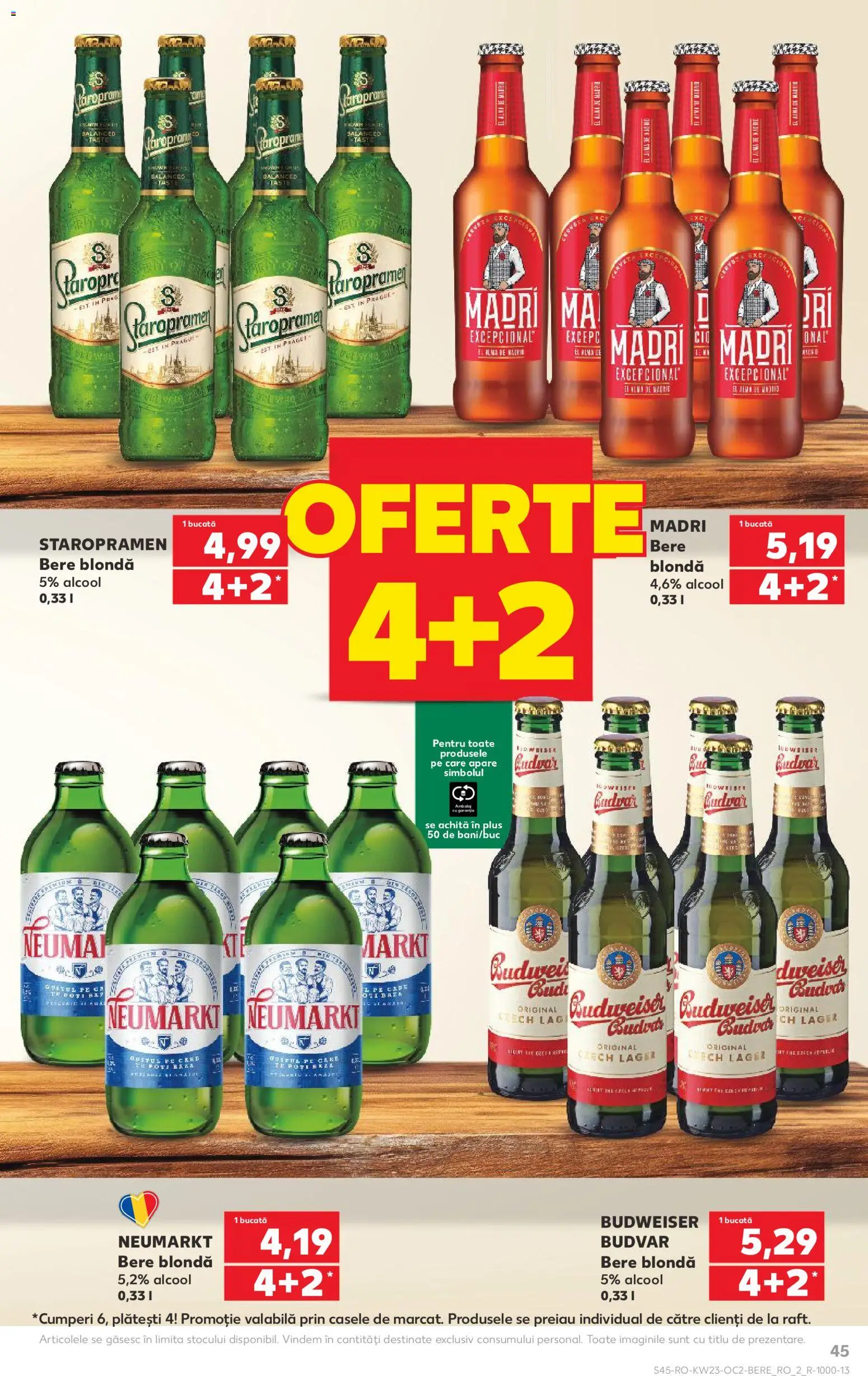 Noul catalog Kaufland – valabil de la 03.06.2026 | Pagină: 45 | Produse: Bere