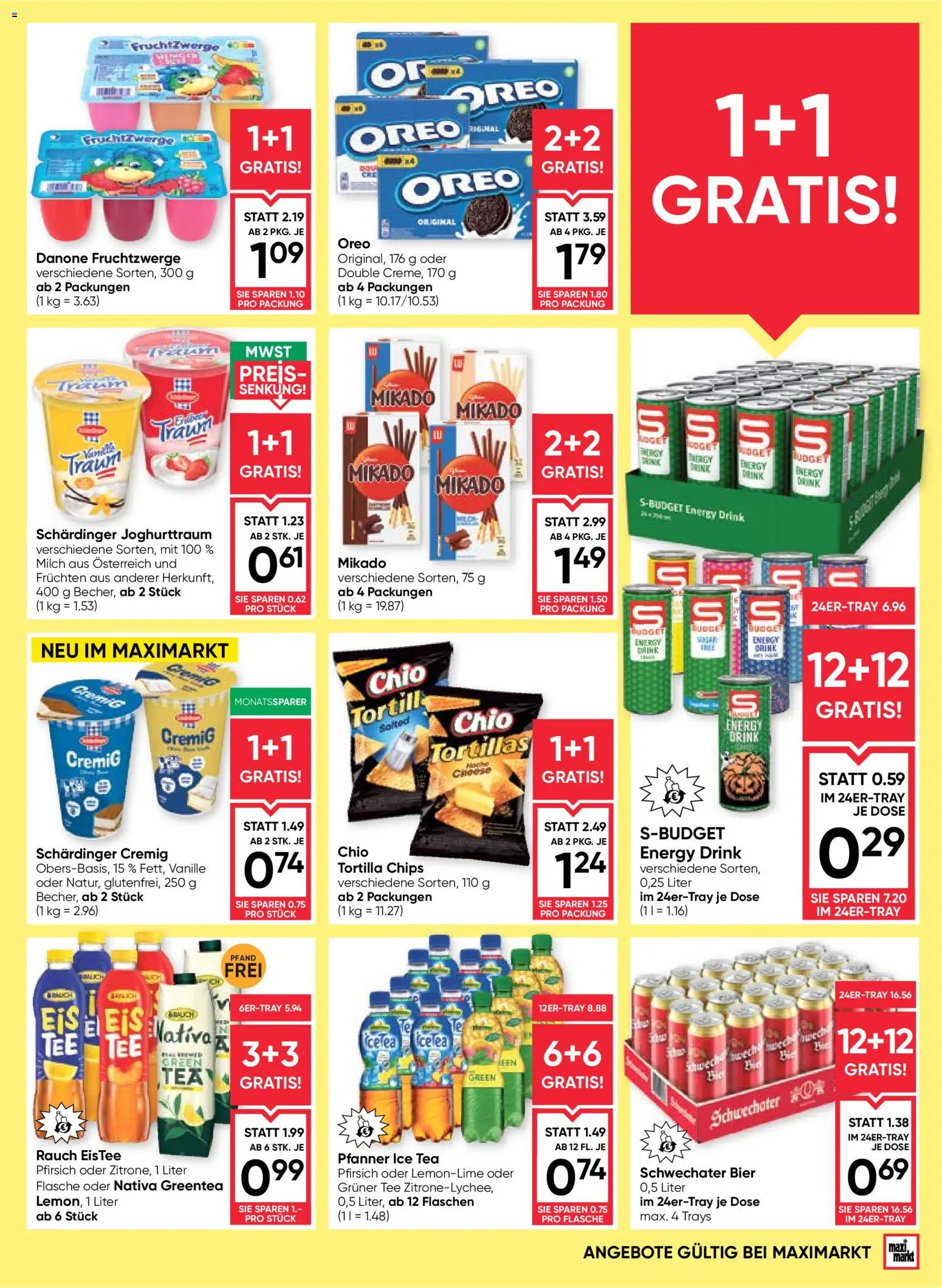 Maximarkt maxi.wochenende gültig ab 01.10.2026 | Seite: 7 | Produkte: Chips, Eis, Pfirsich, Bier