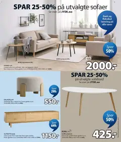 Forhåndsvisning av DALAGER puff, Stofftrekk. Ben i massivt tre. Prisen gjelder t.o.m. 20.09.2026. Ø56 x H40 cm gyldig fra 24/08/2026 | Side: 5 | Produkter: Folie, Puff, Sofaer, Sofa