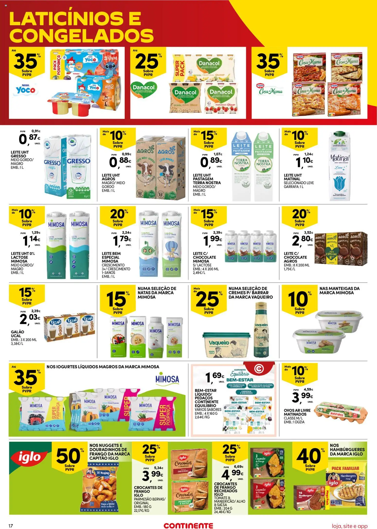 Continente Semanal Continente Bom Dia │ válido de 16.06.2026 | Página: 17 | Produtos: Frango, Capitão iglo, Chocolate, Tomate