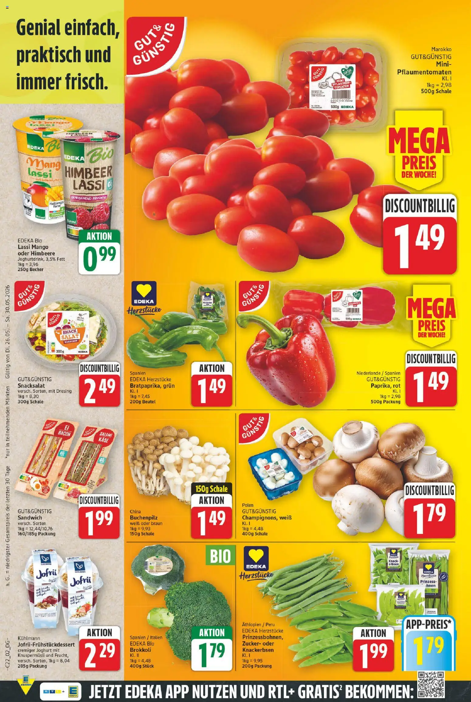 E center Prospekt – gültig ab 26.05.2026 | Seite: 2 | Produkte: Tomaten, Zucker, Mango, Himbeere