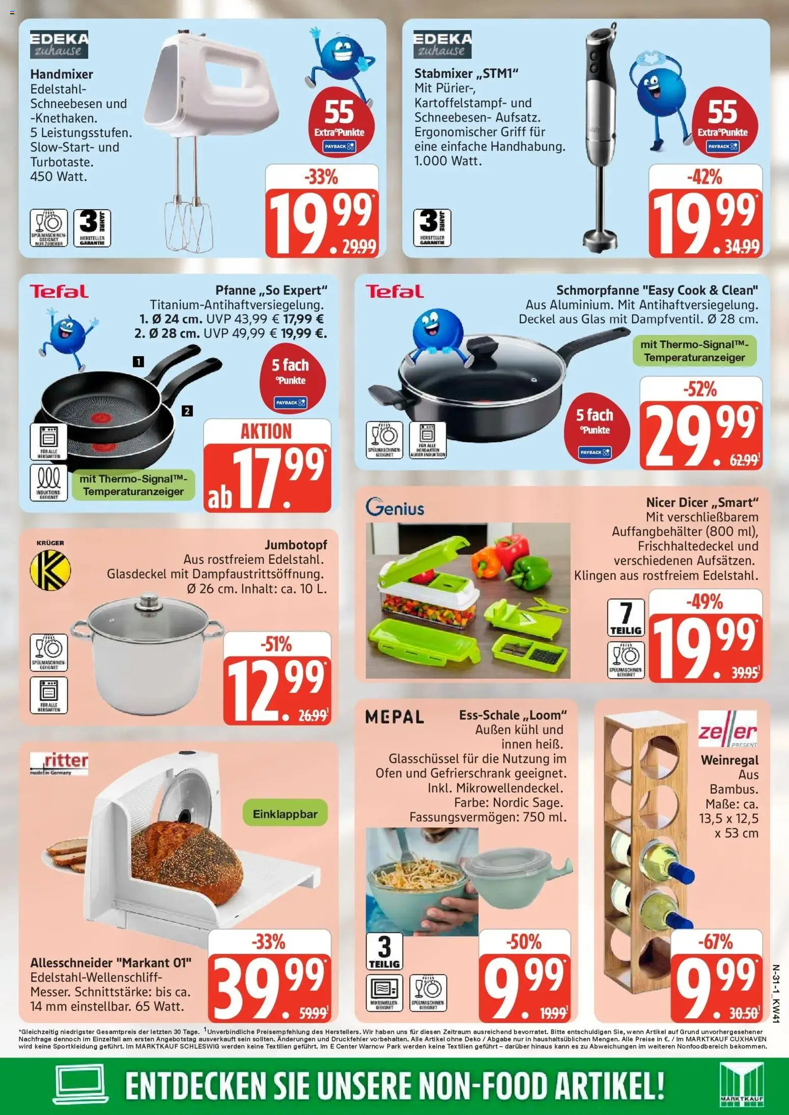 Marktkauf Prospekt Buxtehude (ab 05.10.2026) » Angebote online | Seite: 31 | Produkte: Gefrierschrank, Ofen, Handmixer, Stabmixer