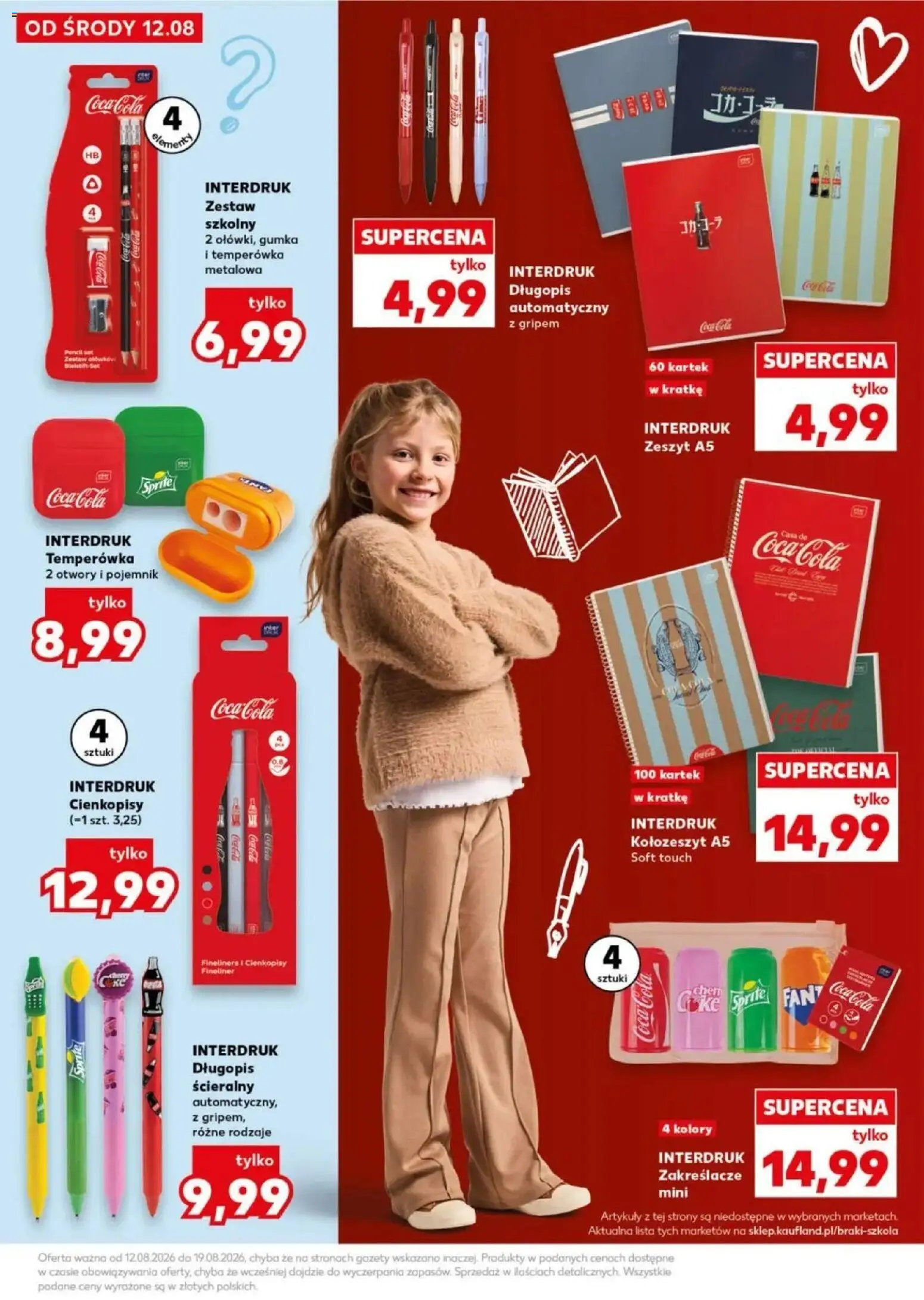 Kaufland gazetka - Wszystko do szkoły od 12.08.2026 - od jutra PDF | Strona: 25 | Produkty: Temperówka, Zeszyt, Sprite, Coca cola