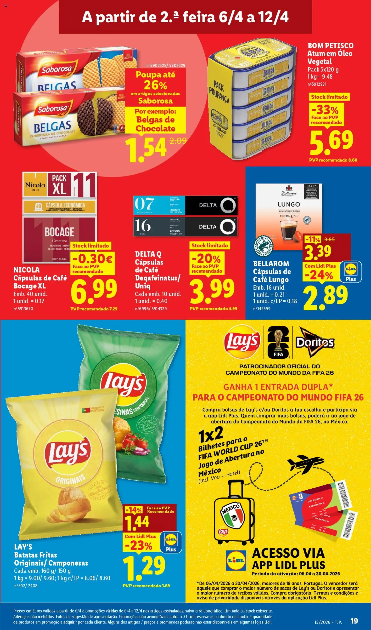 Lidl folheto │ válido de 06.04.2026 | Página: 19 | Produtos: Delta q, Óleo, Café, Chocolate