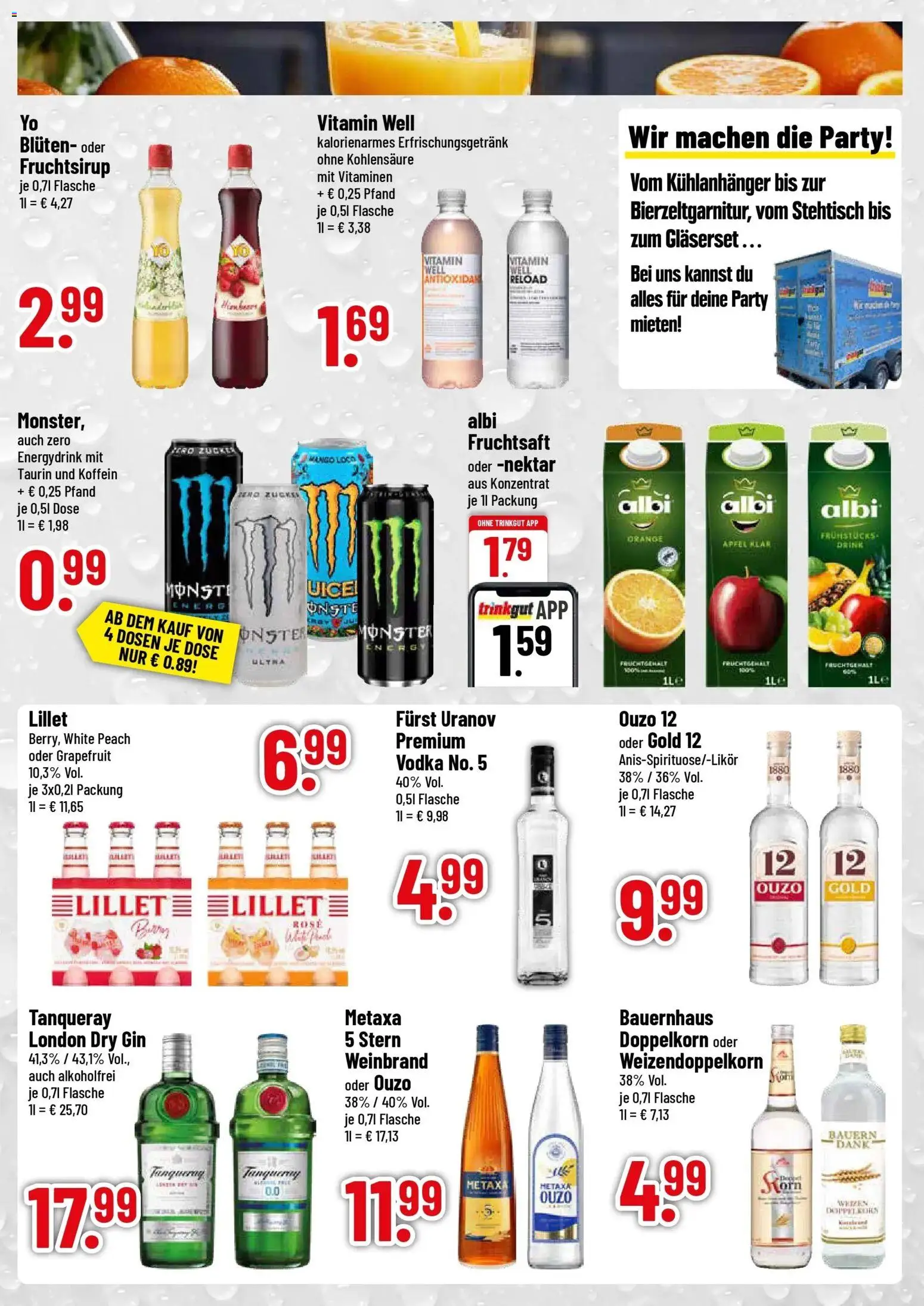Trinkgut Prospekt Ingolstadt (ab 14.09.2026) » Angebote online | Seite: 3 | Produkte: Ouzo, Äpfel, Zucker, Fruchtsaft