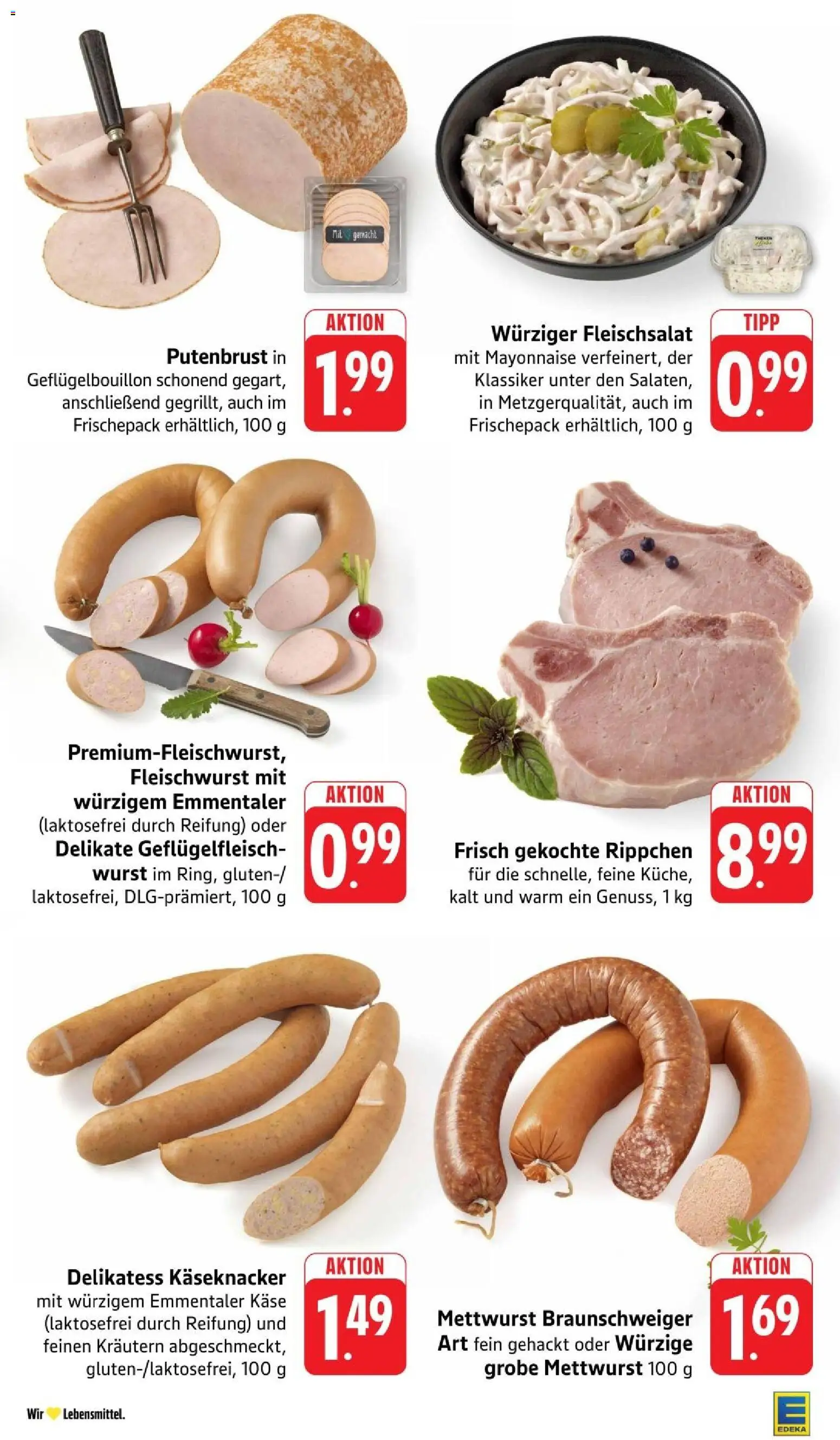 Edeka Prospekt Stuttgart – gültig ab 17.08.2026 | Seite: 7 | Produkte: Putenbrust, Käse, Mayonnaise, Wurst