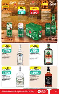 GÖSSER PRÉMIUM VILÁGOS ÜVEGES SÖR, GÖSSER PRÉMIUM VILÁGOS ÜVEGES SÖR 0,5 l - amely érvényes a következő dátumtól: 2026.09.24. | Oldal: 23 | Termékek: Jägermeister, Whiskey, Heineken, Keserűlikőr