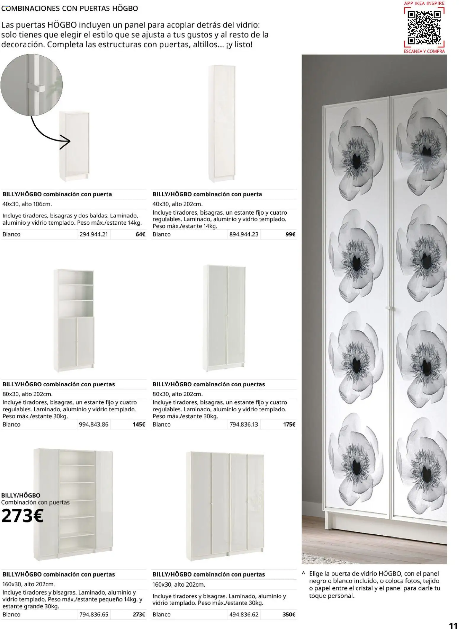 Catálogo IKEA Bily │ válido desde el 01/02/2026 | Página: 11 | Productos: Peso, Estante, Puertas