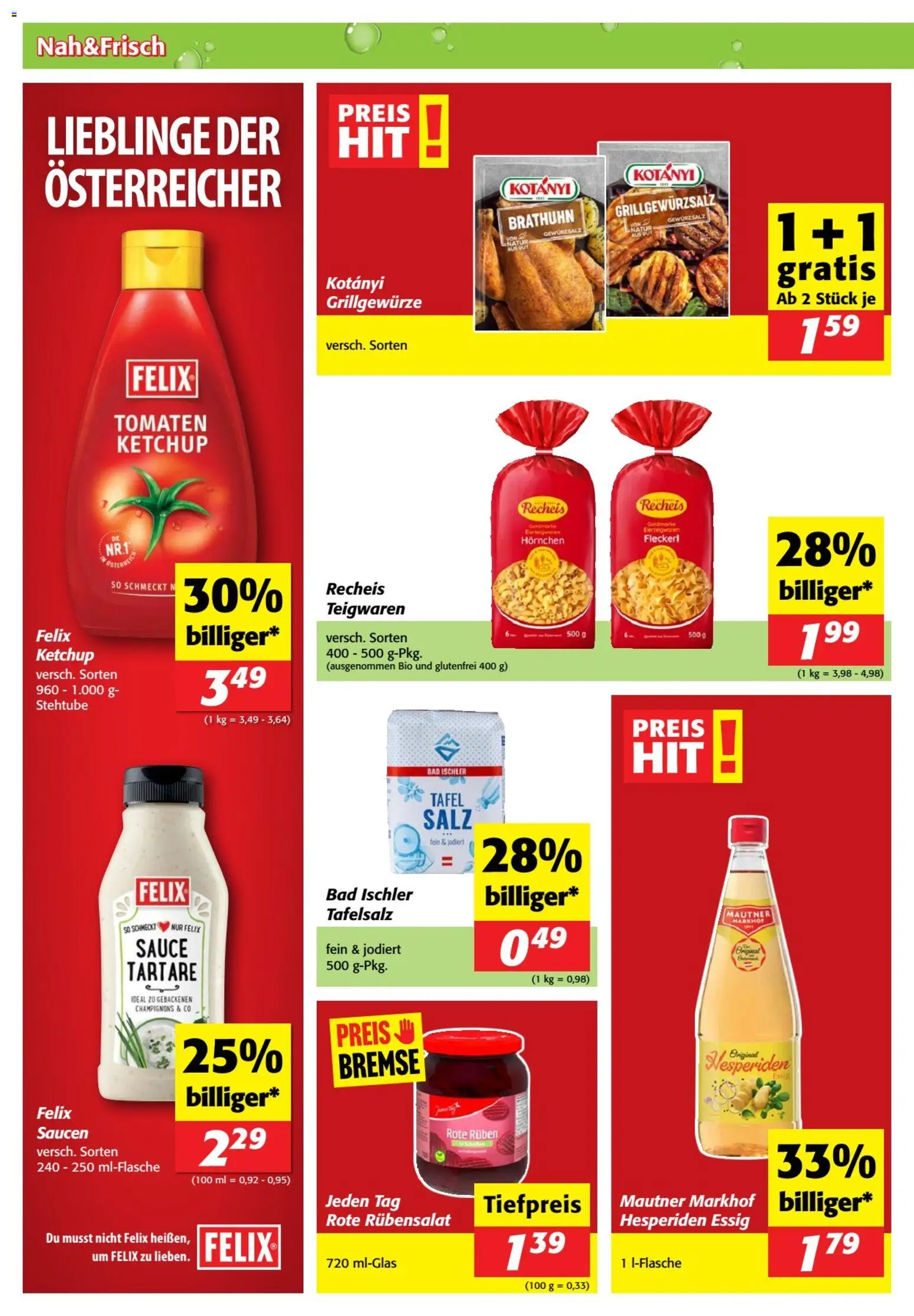 Nah und Frisch Flugblatt gültig ab 03.06.2026 | Seite: 8 | Produkte: Ketchup, Salz, Bad, Tomaten