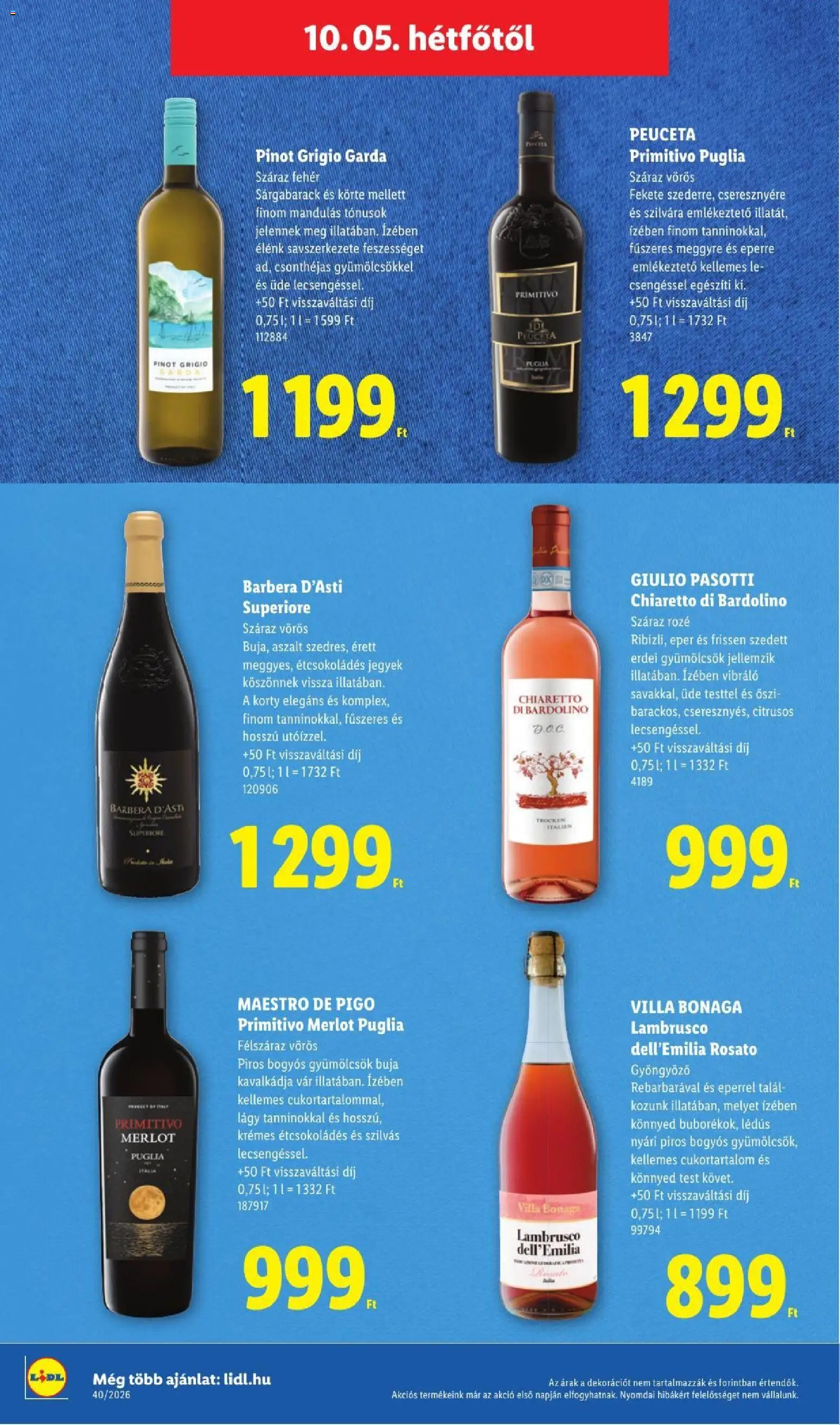 Lidl akciós ujság - amely érvényes a következő dátumtól: 2026.10.01. | Oldal: 82