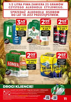 Pogląd oferty "Top Market gazetka" - ważna od 24.09.2026 | Strona: 11 | Produkty: Lech, Leżak, Piwo, Piwo zatecky