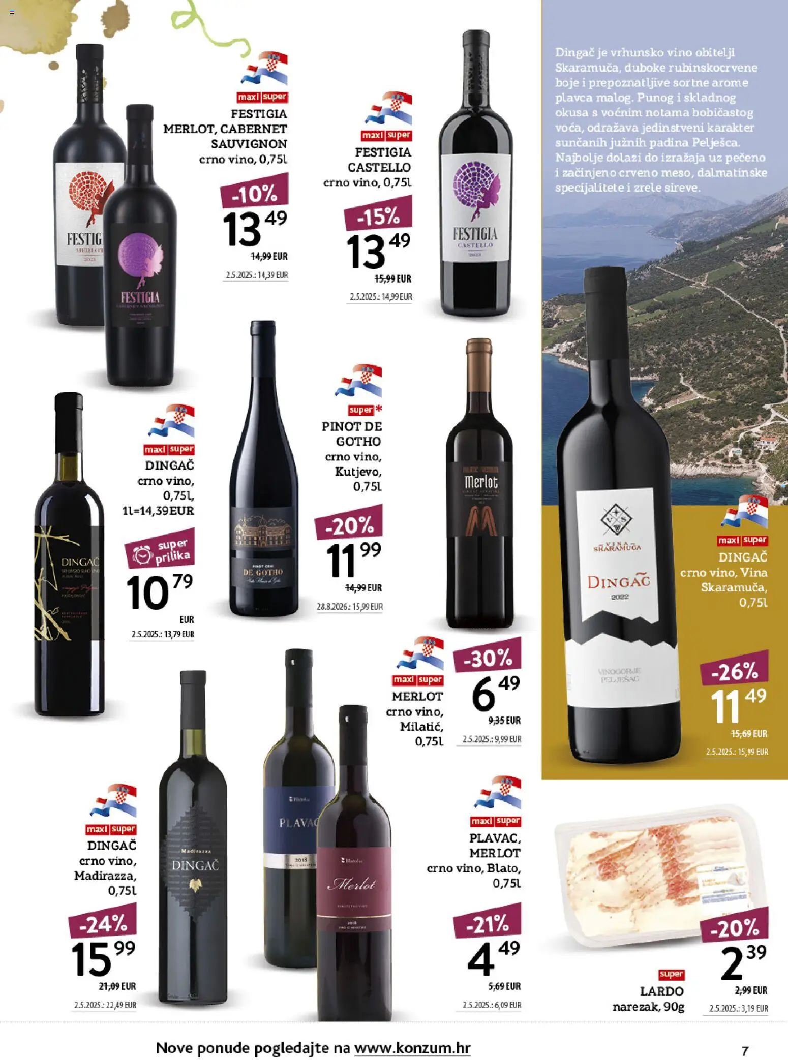 Konzum HR akciós ujság - amely érvényes a következő dátumtól: 2026.10.12. | Oldal: 7 | Termékek: Cabernet