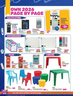 Game specials catalogue – valid from 07/07/2026 | Page: 5 | Products: Stool, Calculator, Table, Pen
