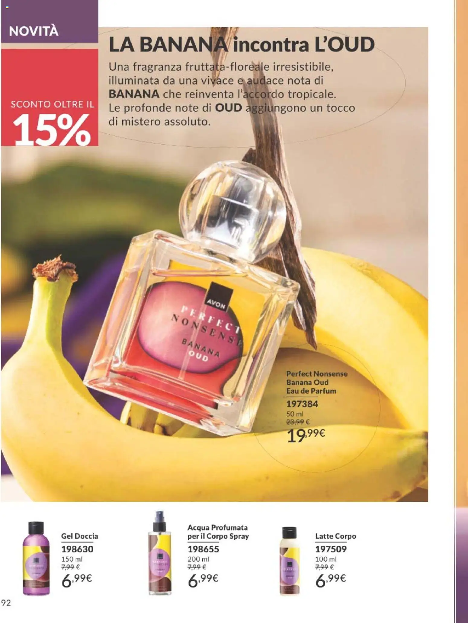 Volantino Avon del 01/08/2026 | Pagina: 92 | Prodotti: Acqua, Latte, Doccia, Fragranza