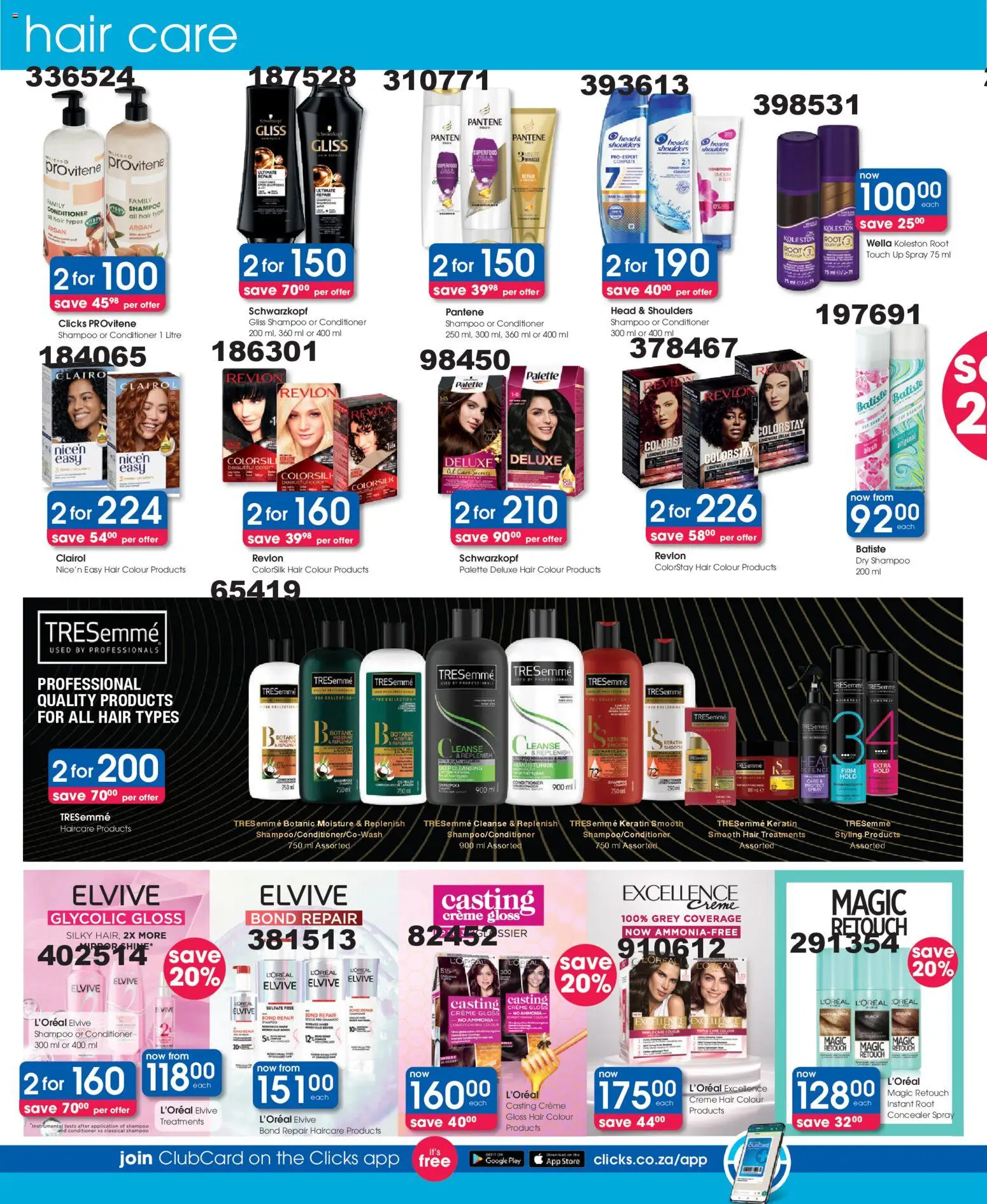 New Clicks catalogue – valid from 09.04.2026 | Page: 16 | Products: Gloss, Hair colour, Concealer, Conditioner