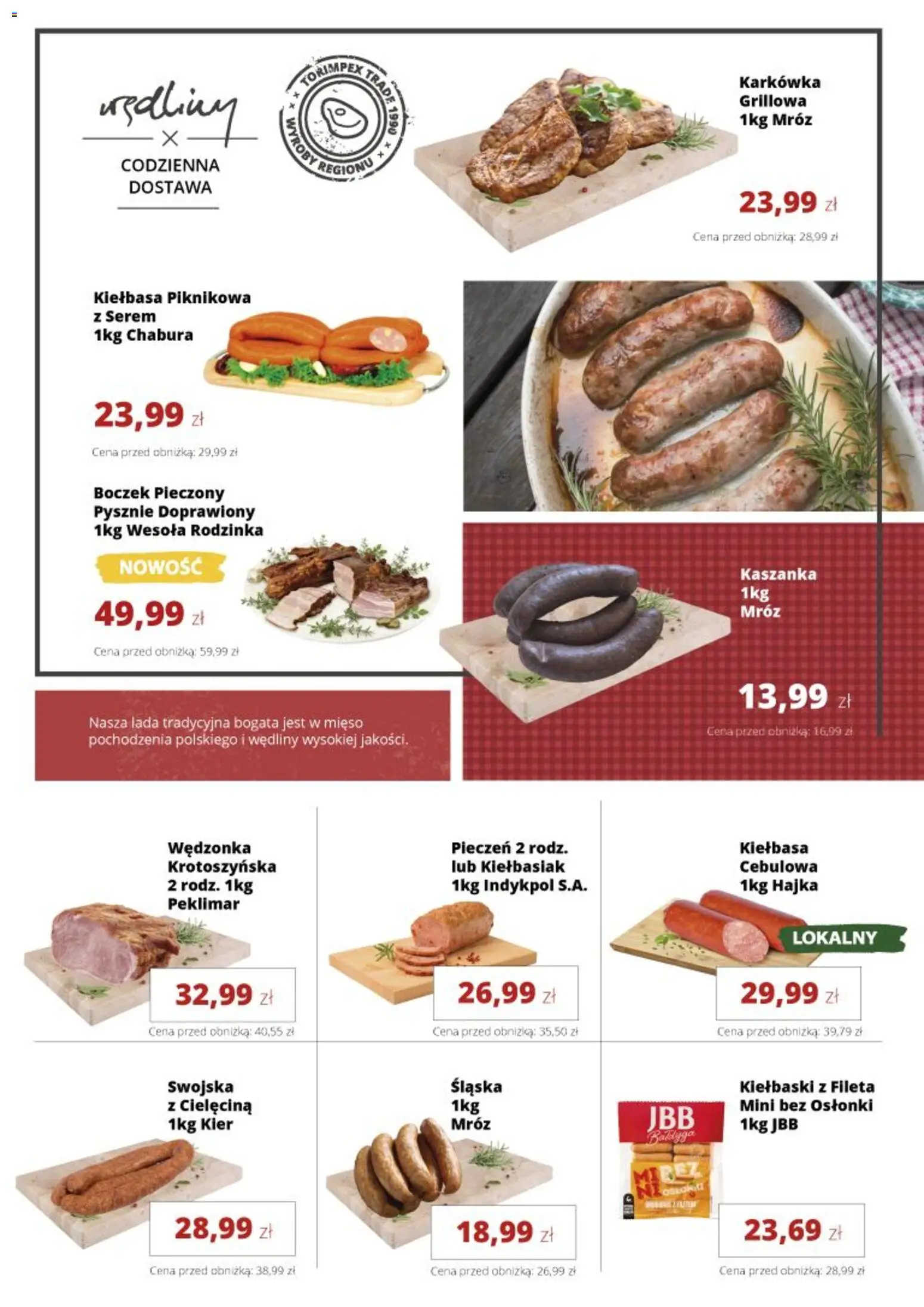 Torimpex gazetka od 18.05.2026 | Strona: 4 | Produkty: Kiełbasa, Mięso, Boczek, Wędliny