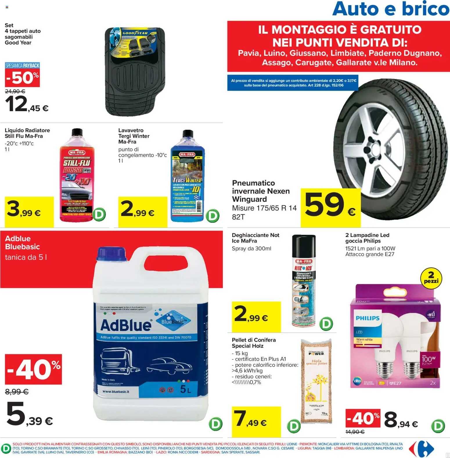 Volantino Carrefour del 23/10/2026 | Pagina: 37 | Prodotti: Pellet, The, Tanica, Lampadine