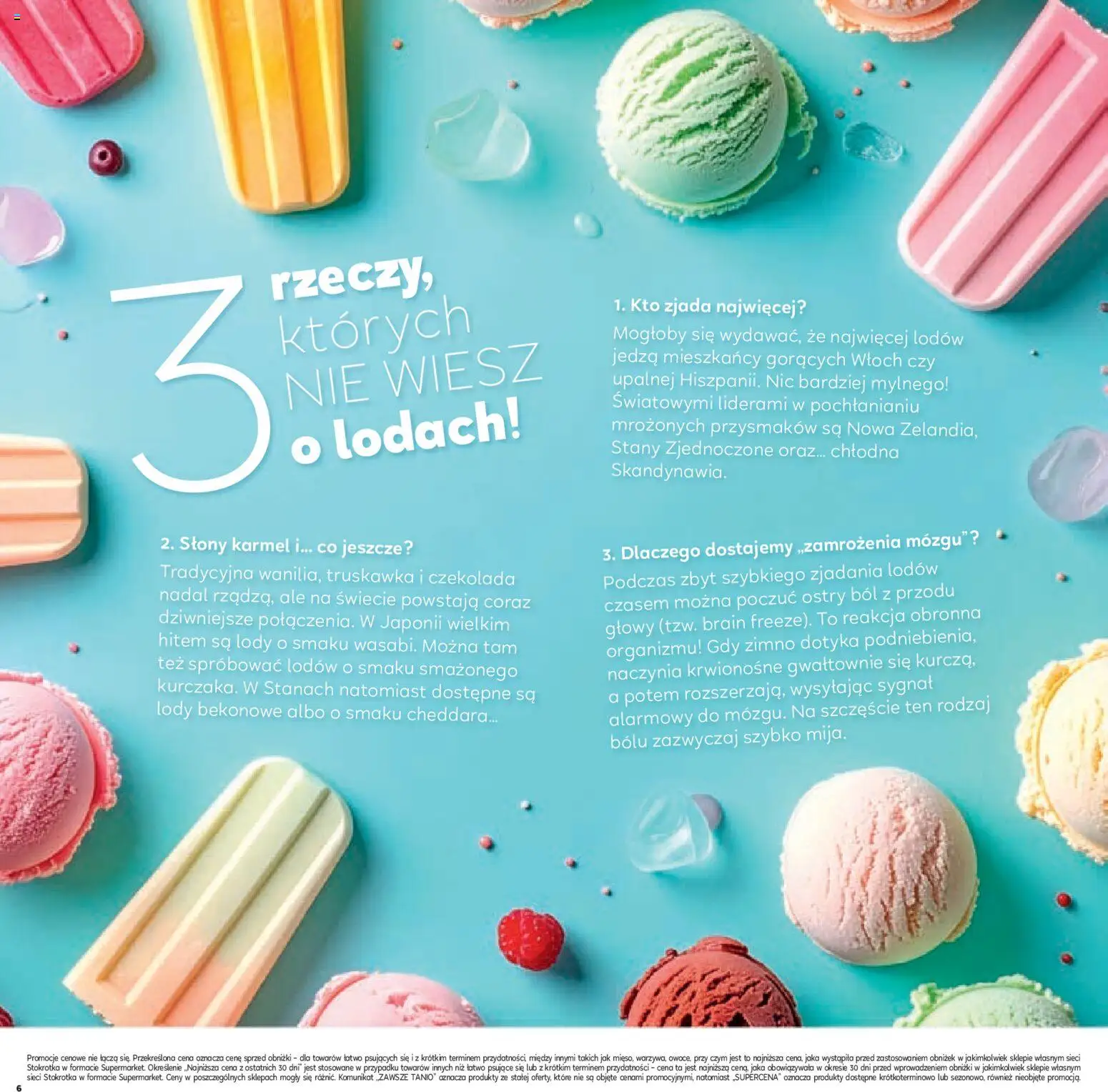 Stokrotka gazetka - Katalog Kulinarny od 20.08.2026 | Strona: 6 | Produkty: Słony karmel, Stokrotka, Czekolada, Lody