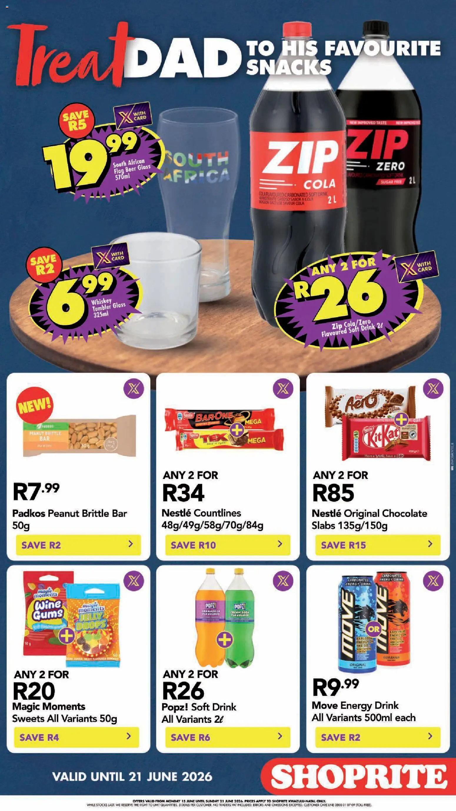 New Shoprite catalogue – valid from 15.06.2026 | Page: 4 | Products: Chocolate, Wine, Cream, Sugar