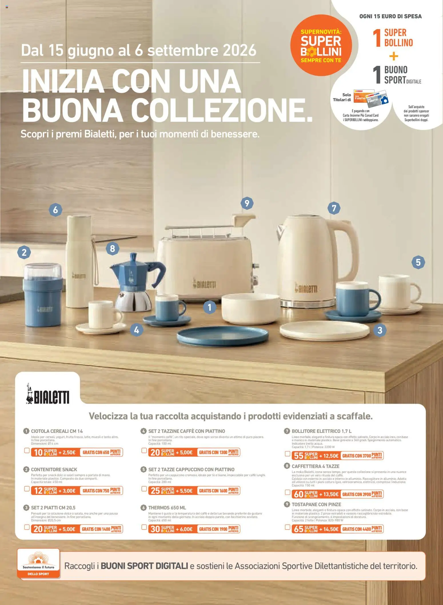 Volantino Conad del 18.06.2026 | Pagina: 19 | Prodotti: Caldaia, Frutta, Vassoio, Ciotola
