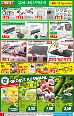 Norma Flugblatt ab 14.09.2026 gültig | Seite: 6 | Produkte: Feigen, Kissen, Heizkörper, Äpfel