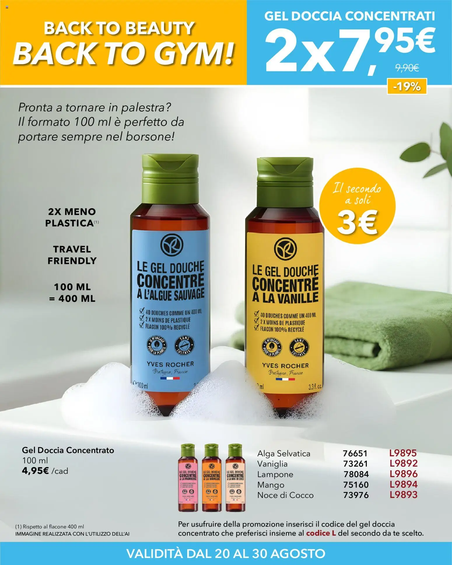 Volantino Yves Rocher del 20/08/2026 | Pagina: 3 | Prodotti: Noce di cocco, Tè, Mango, Gel doccia