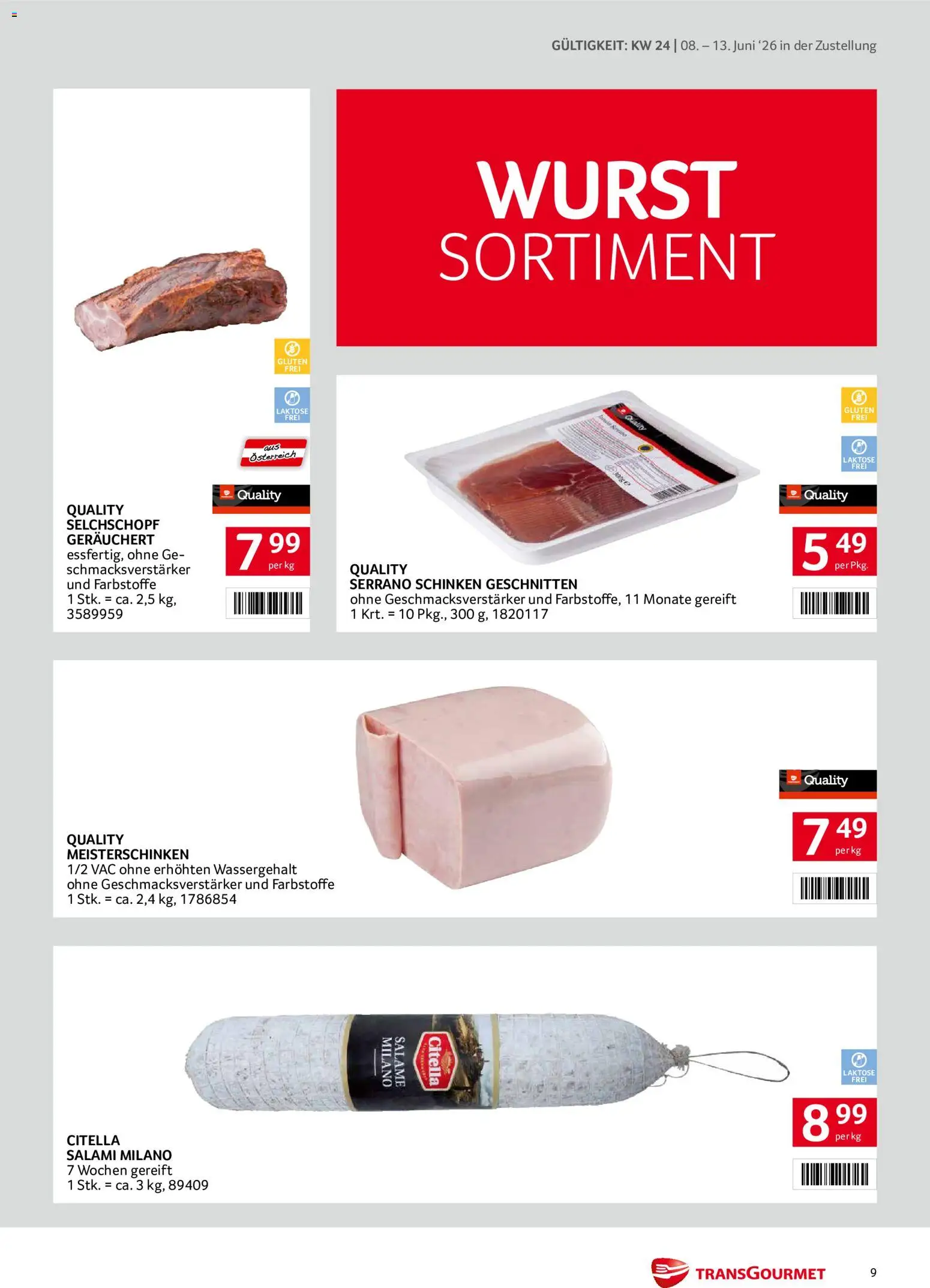 Transgourmet Zustellaktion gültig ab 08.06.2026 | Seite: 9