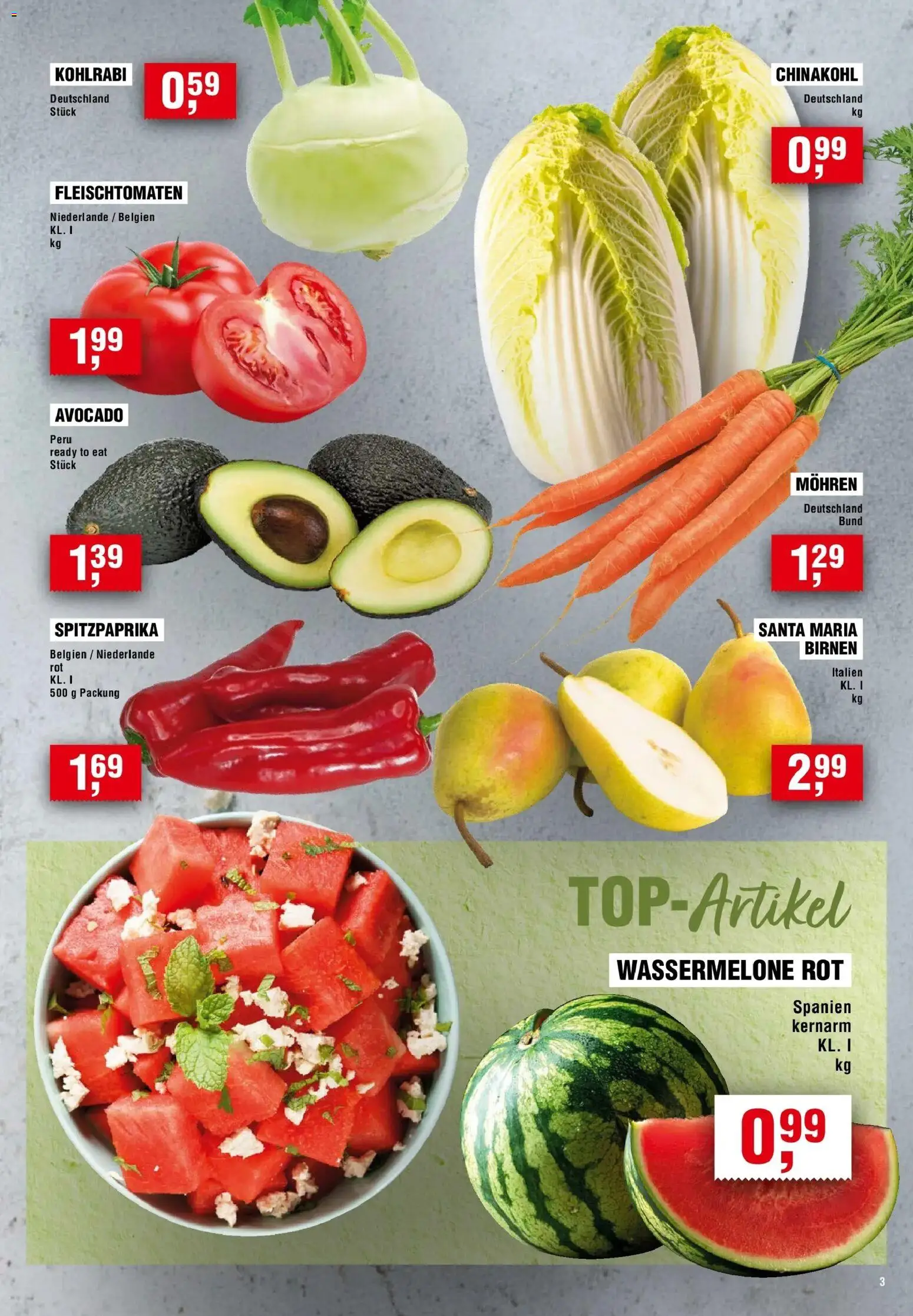 Edeka Prospekt Bad Mergentheim (ab 20.08.2026) » Angebote Online | Seite: 3 | Produkte: Kohlrabi, Mohren, Avocado, Wassermelone