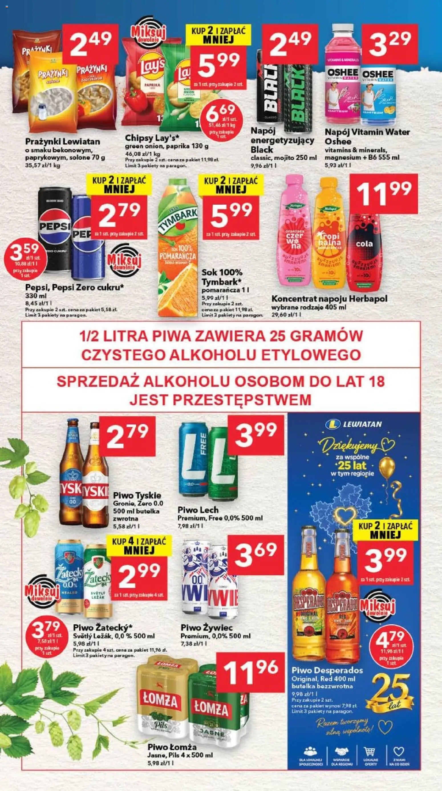 Lewiatan gazetka - Bydgoszcz od 24.09.2026 | Strona: 6 | Produkty: Piwo tyskie, Tymbark, Tyskie, Sok