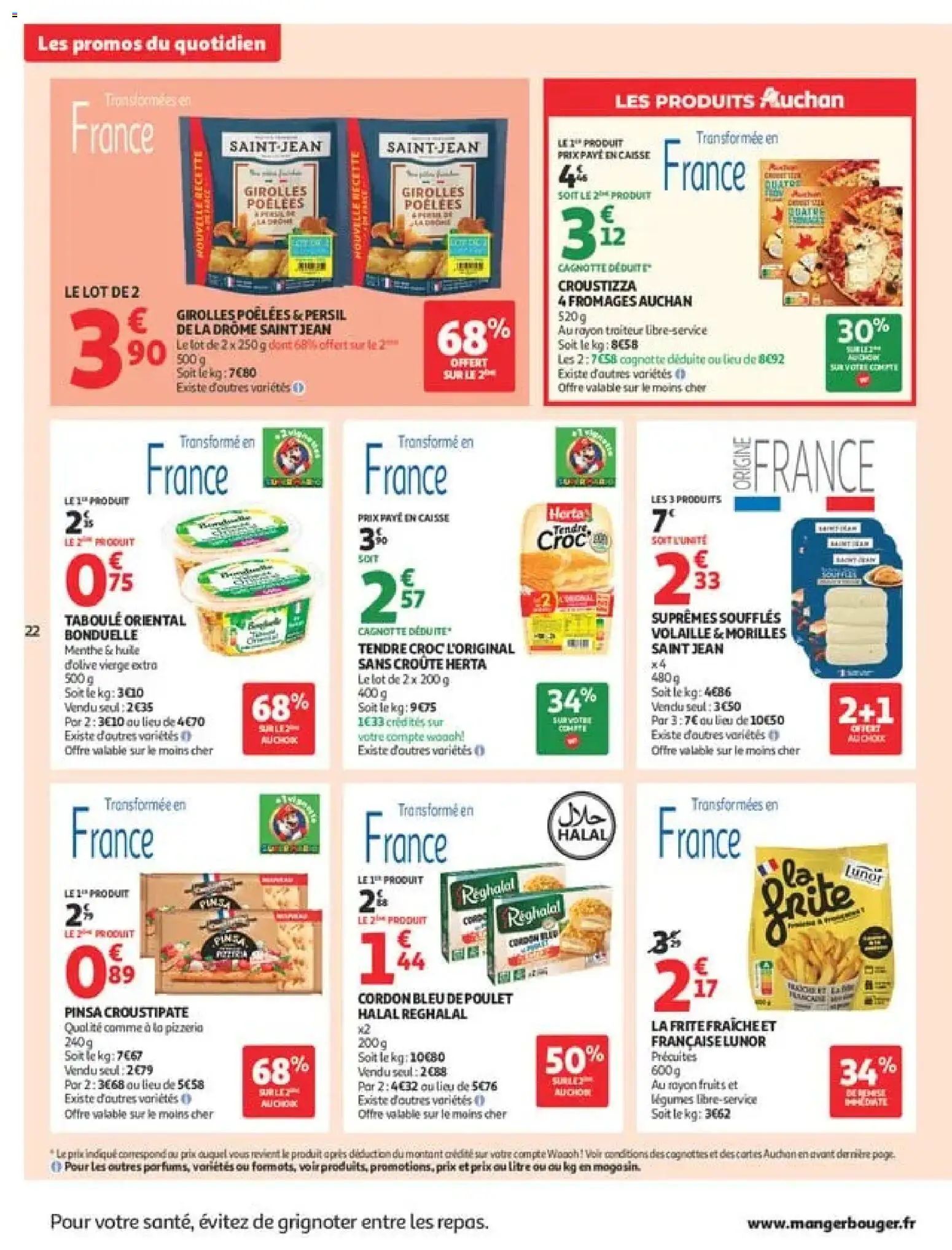 {H1} | Page: 22 | Produits: Pinsa, Menthe, Anchois, Taboulé