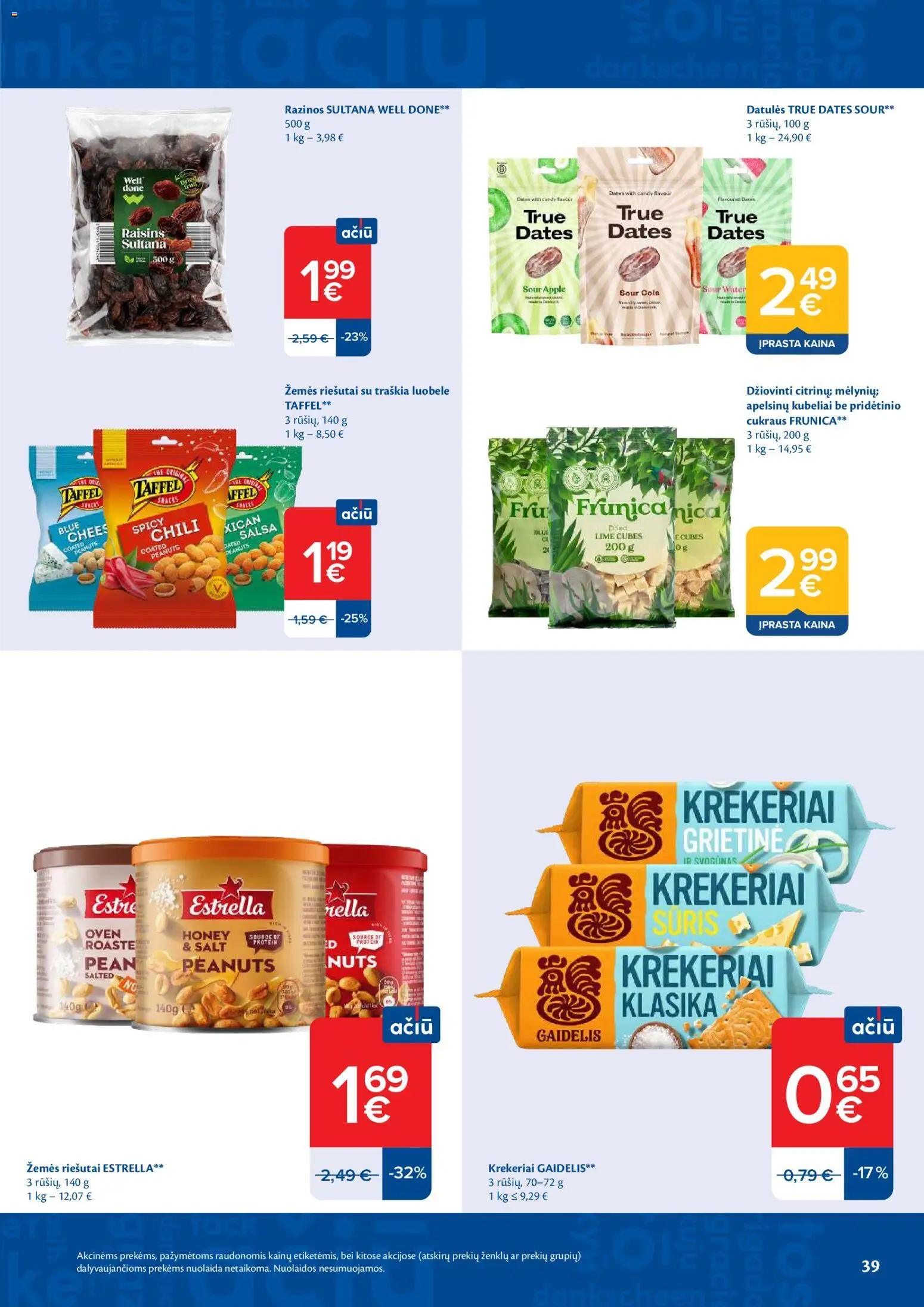 MAXIMA akcijos nuo 21.04.2026 | Puslapis: 39 | Prekių: Riešutai, Sūris, Grietinė