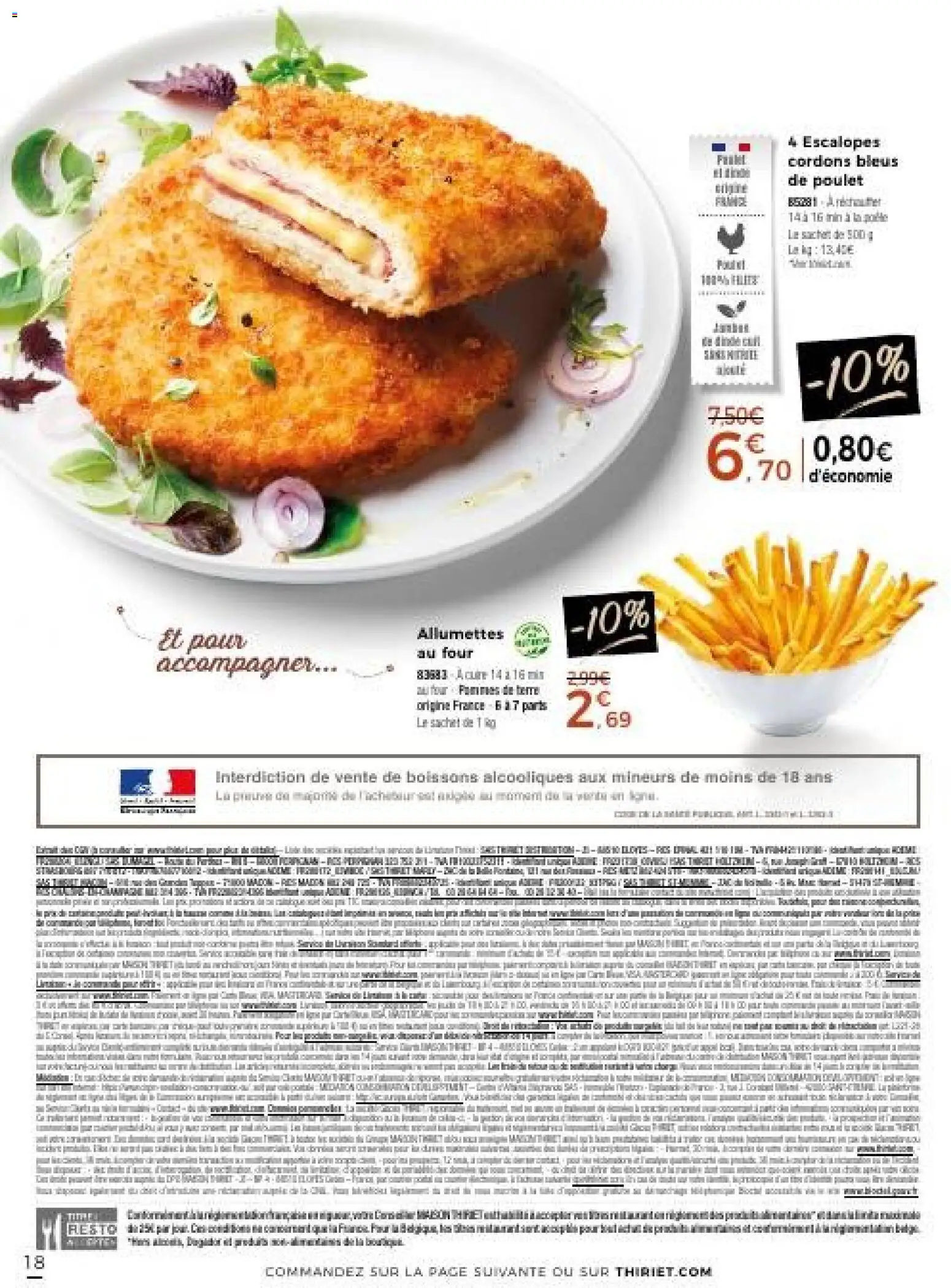 {H1} | Page: 18 | Produits: Boissons, Escalopes, Poulet, Allumettes