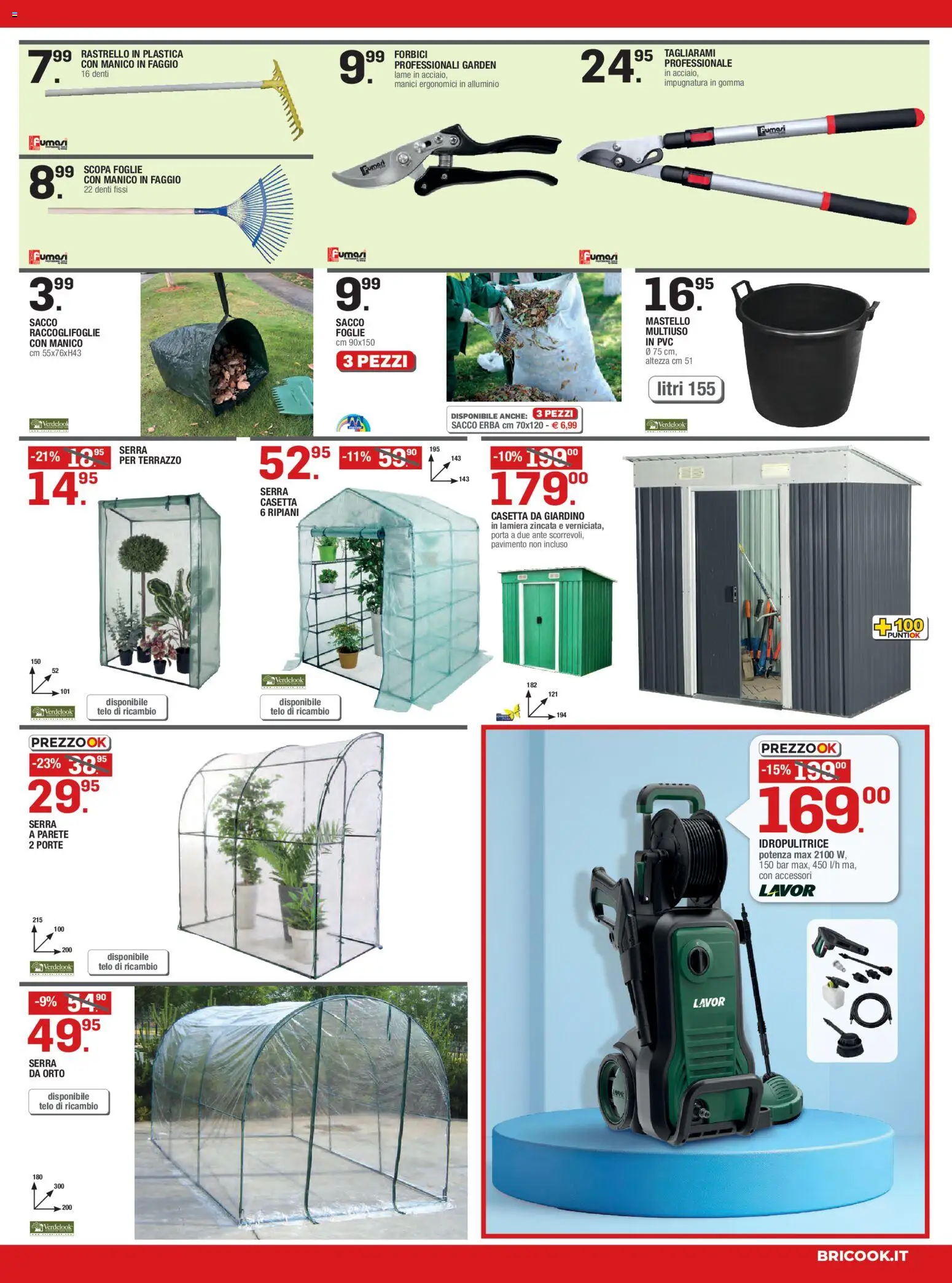 Volantino Brico OK del 08/10/2026 | Pagina: 3 | Prodotti: Porta, Rastrello, Idropulitrice, Alluminio