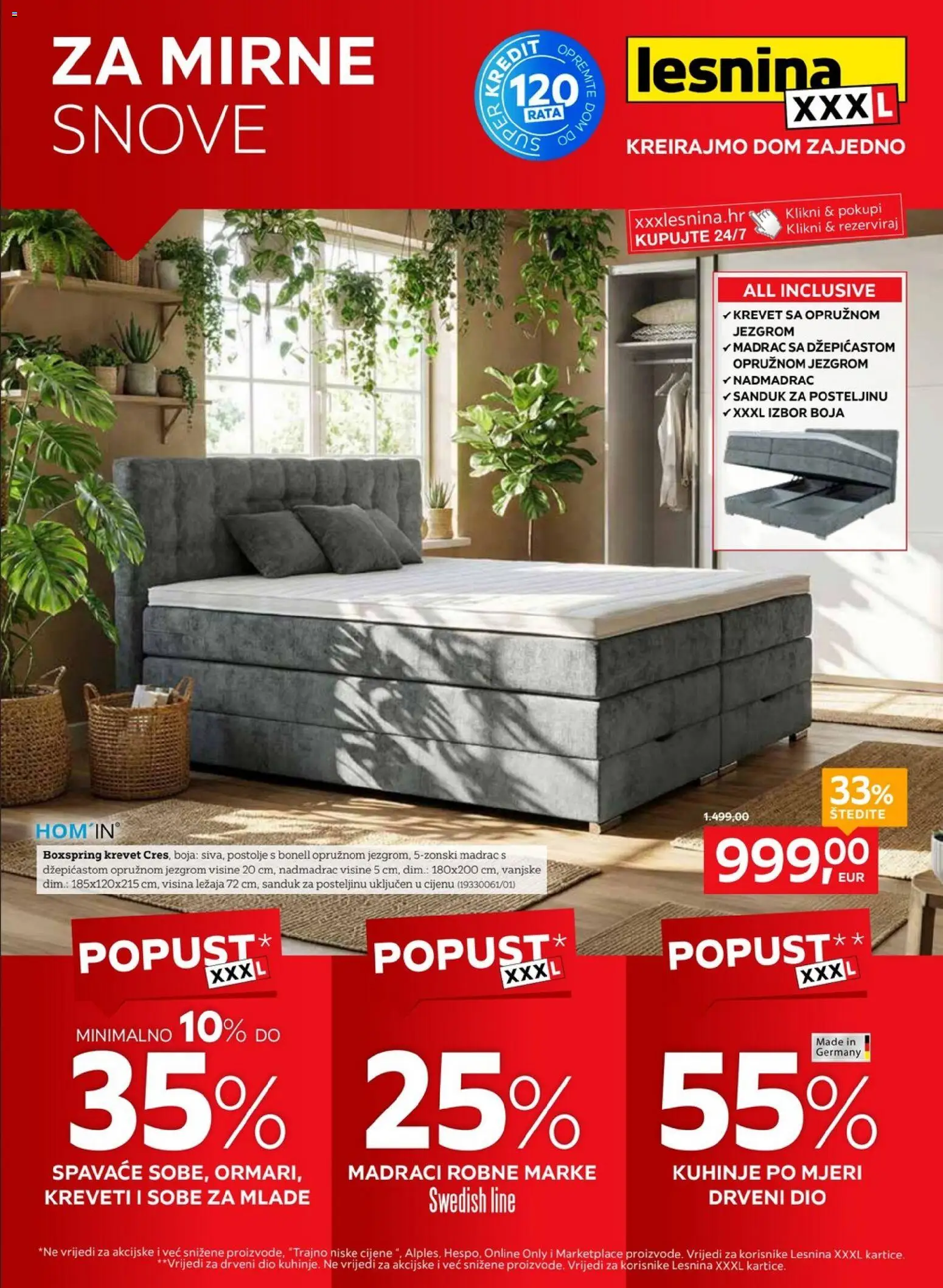 Lesnina katalog | vrijedi od 13.07.2026 | Stranica: 1 | Proizvodi: Krevet, Madrac, Nadmadrac