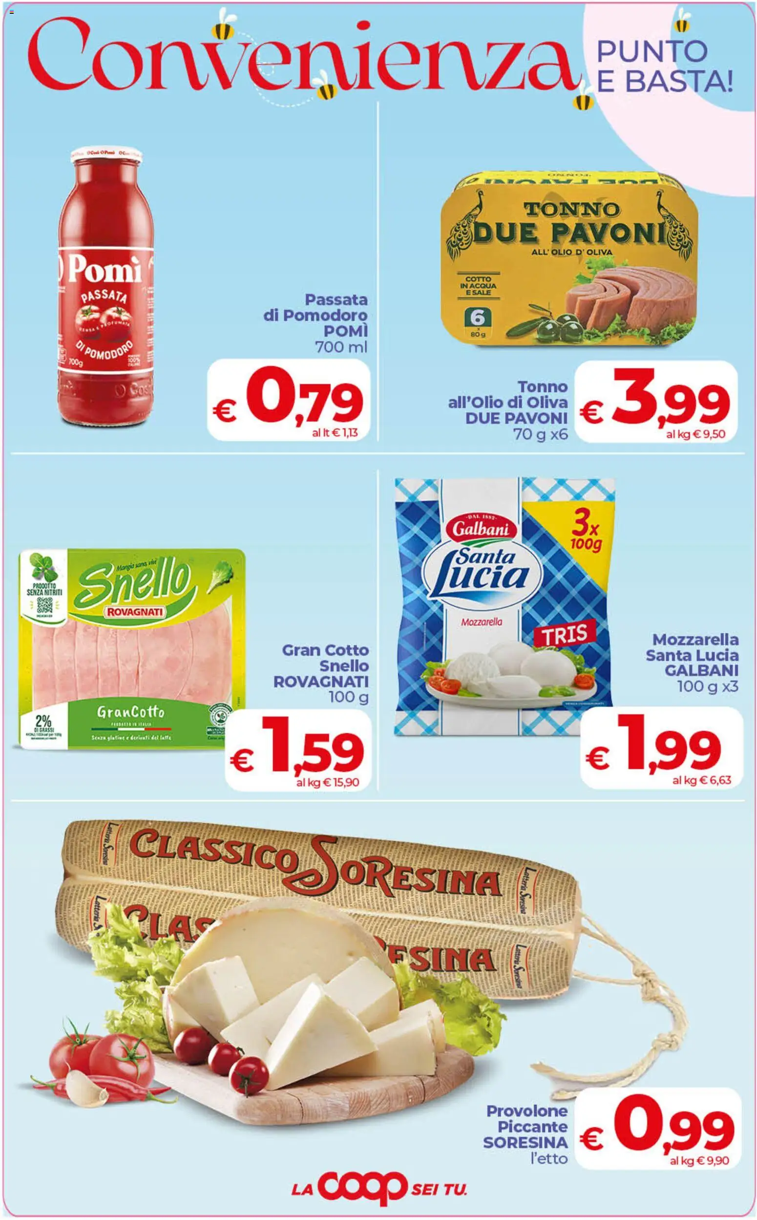Volantino COOP del 29.05.2026 | Pagina: 3 | Prodotti: Provolone, Acqua, Mozzarella, Latte