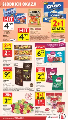 Pogląd oferty "Intermarche gazetka" - ważna od 17.09.2026 | Strona: 31 | Produkty: Budyń, Praliny, Baton, Czekolada