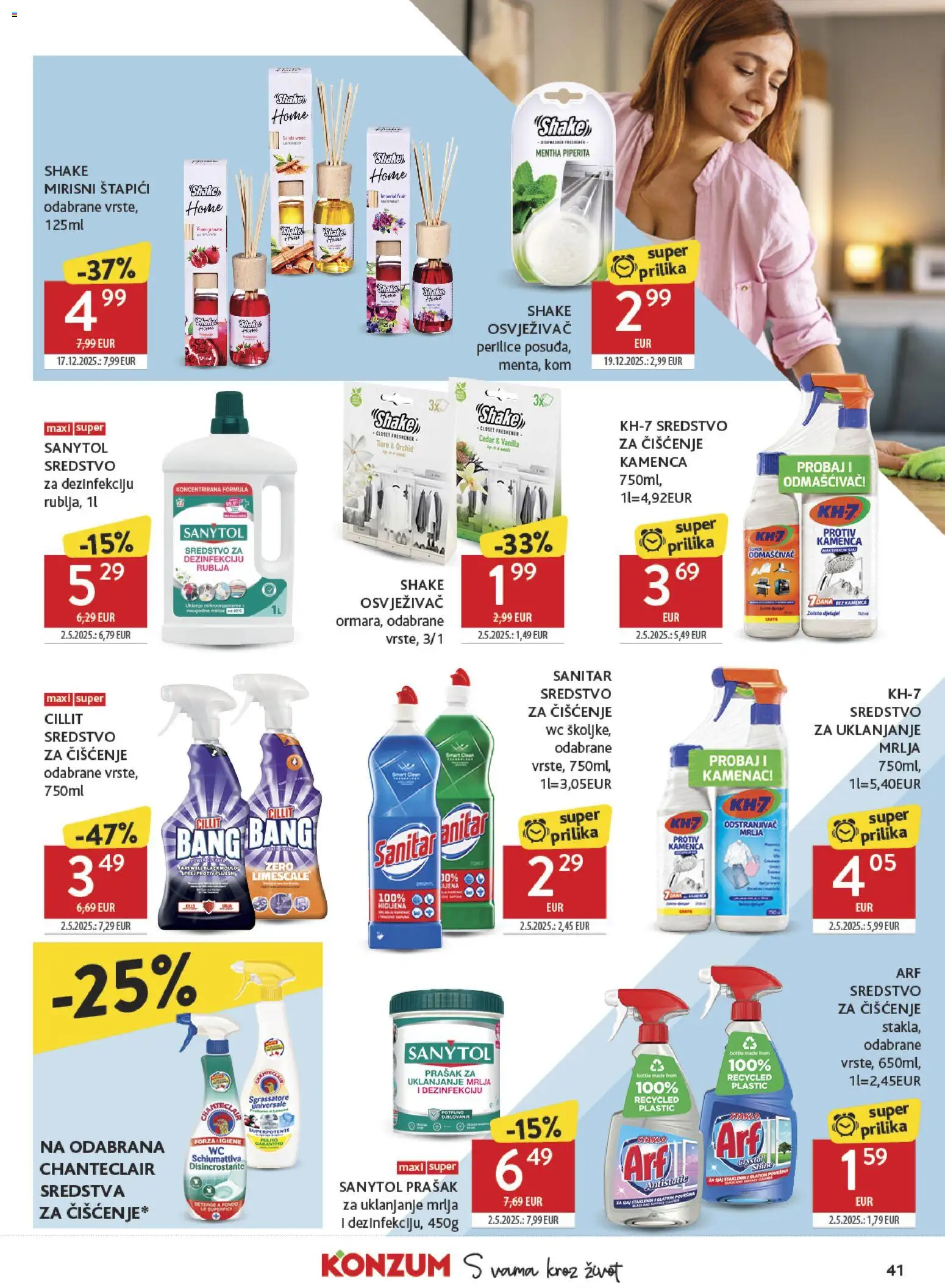 Konzum HR akciós ujság - amely érvényes a következő dátumtól: 2026.09.09. | Oldal: 41 | Termékek: Cillit Bang, WC