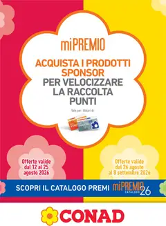 Anteprima del volantino Conad volantino Mi Premio Lazio valido a partire dal 12/08/2026