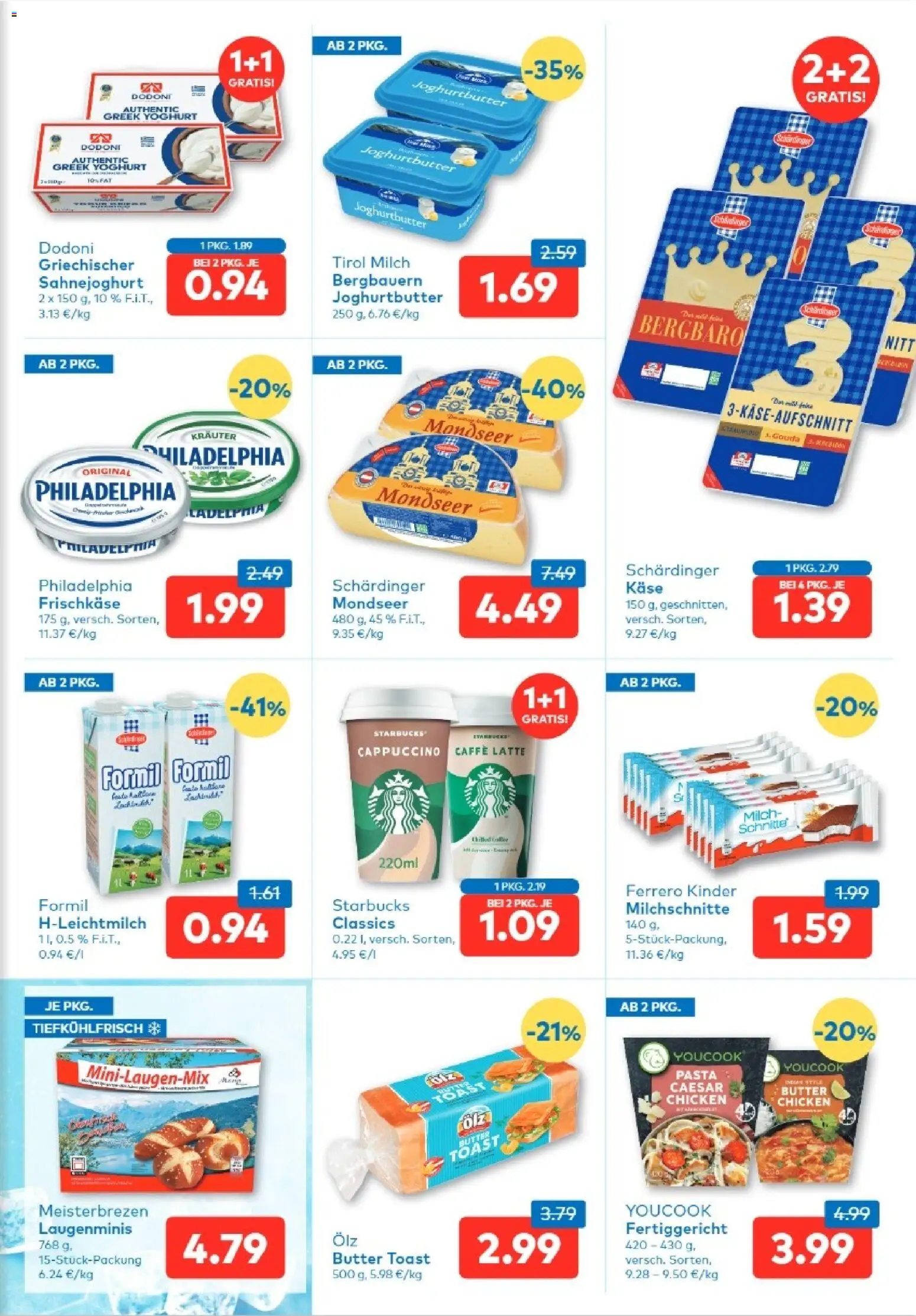 T&G Kärnten gültig ab 30.07.2026 | Seite: 3 | Produkte: Pasta, Milch, Butter, Käse
